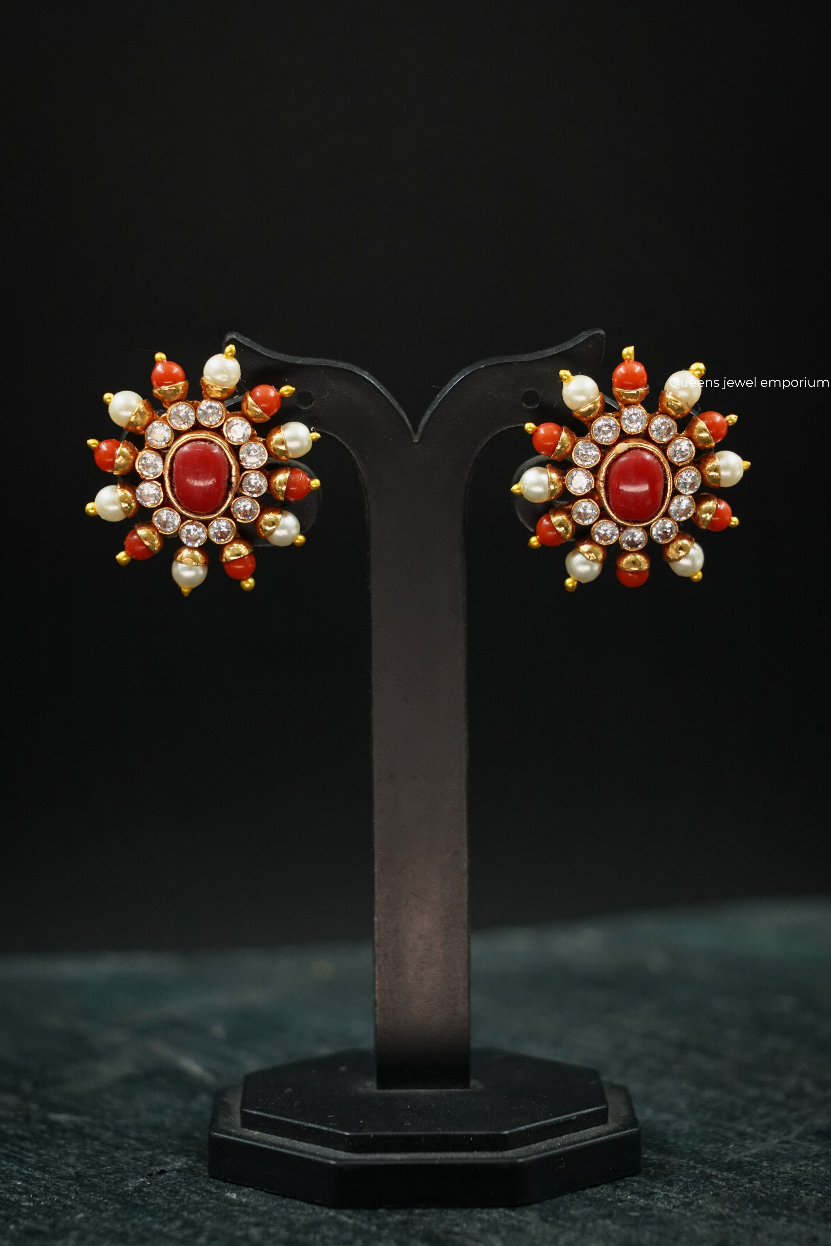 Mahika Coral Stud