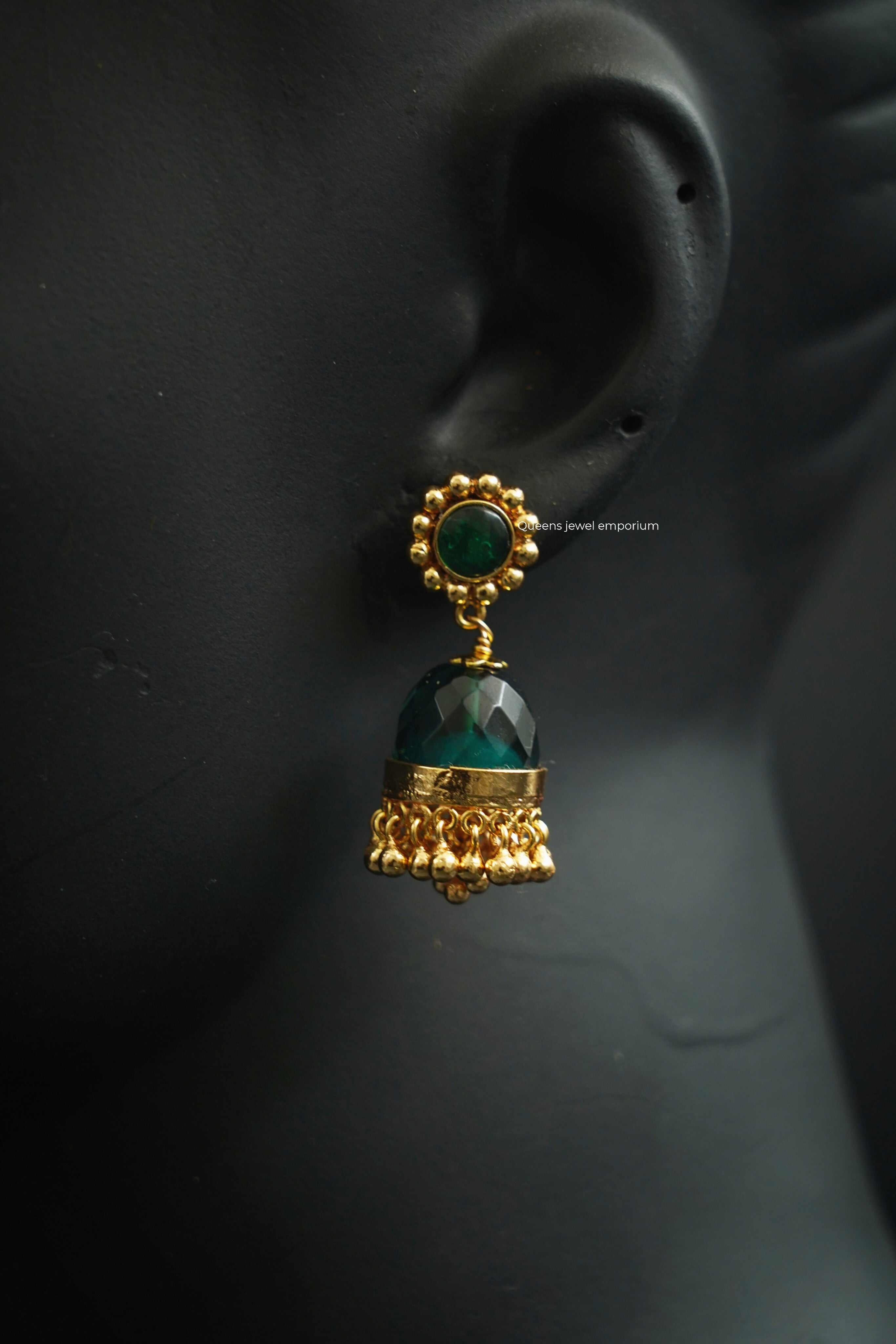Kalaivani Jhumka Green
