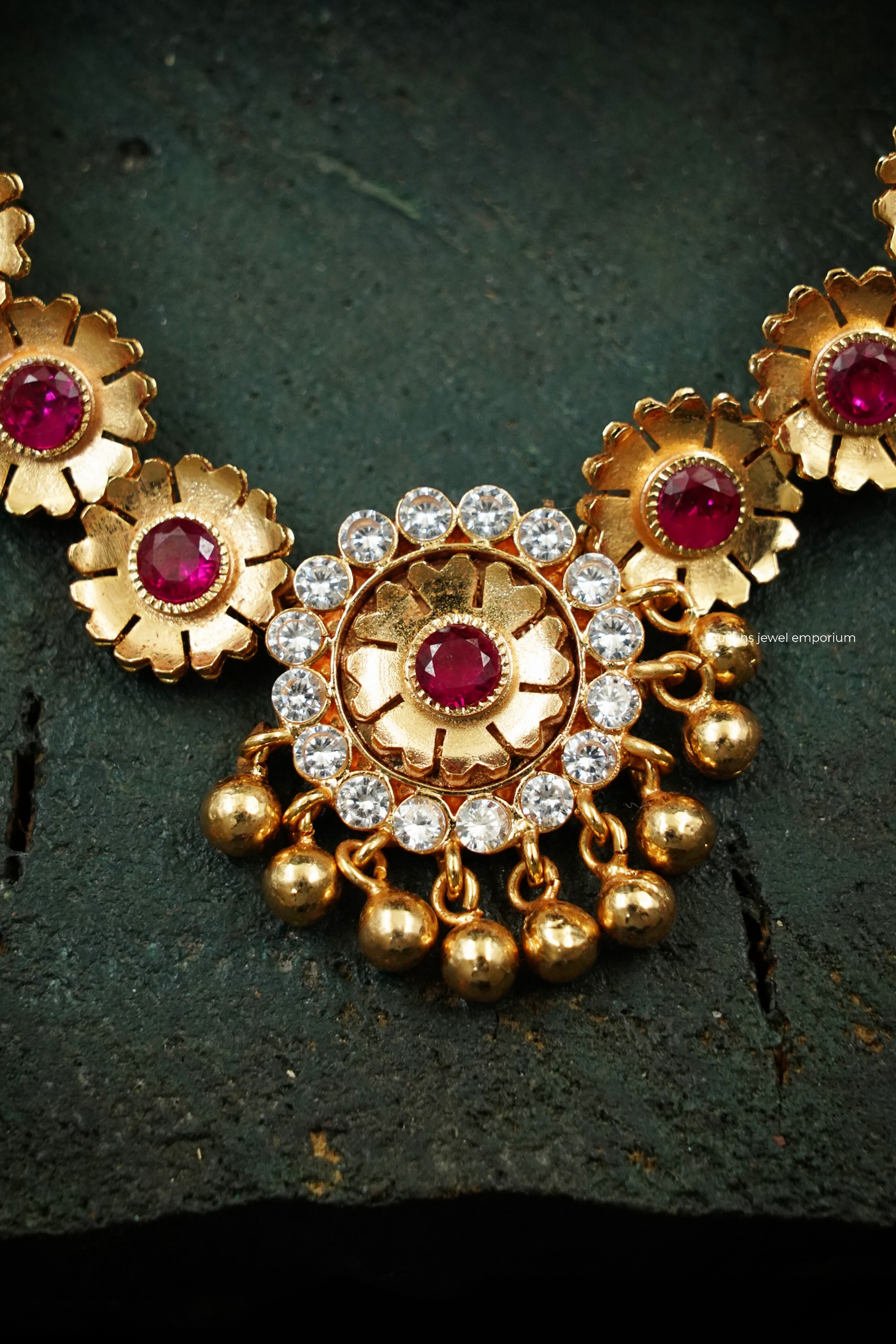 Anjali Devi Necklace - Balaji Pink