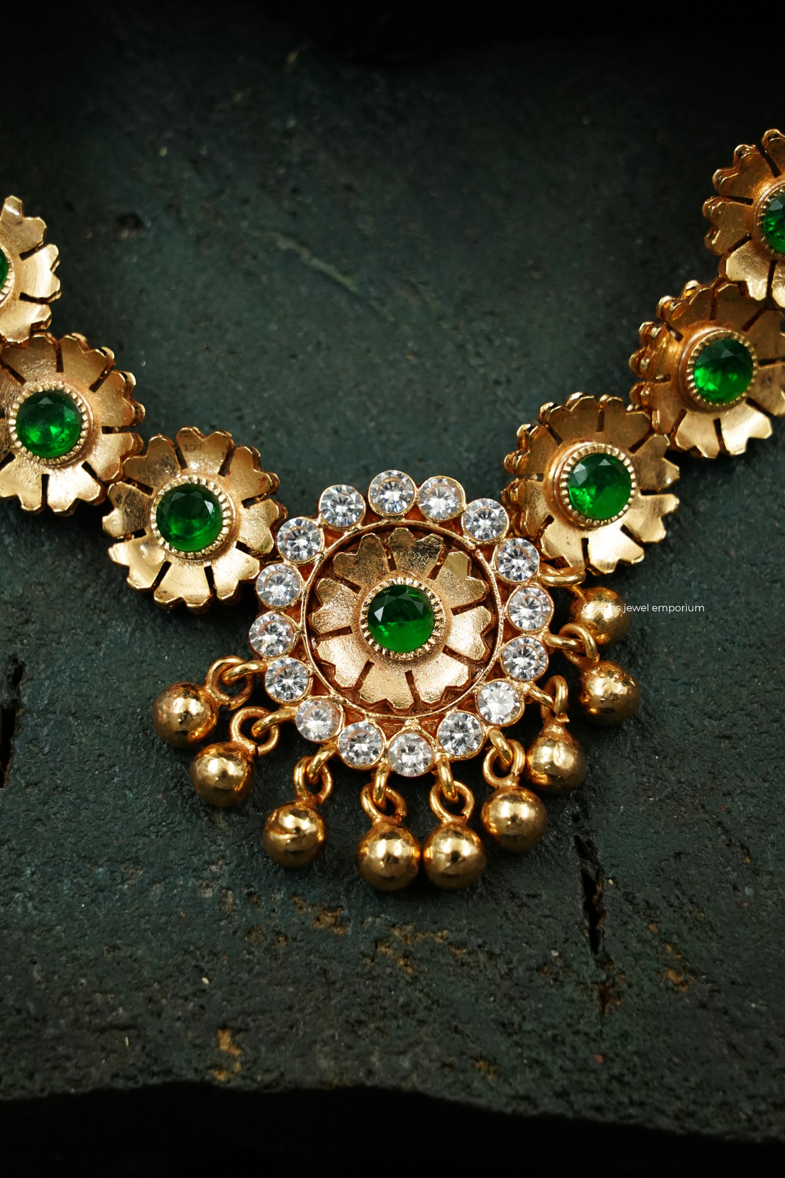 Anjali Devi Necklace - Green