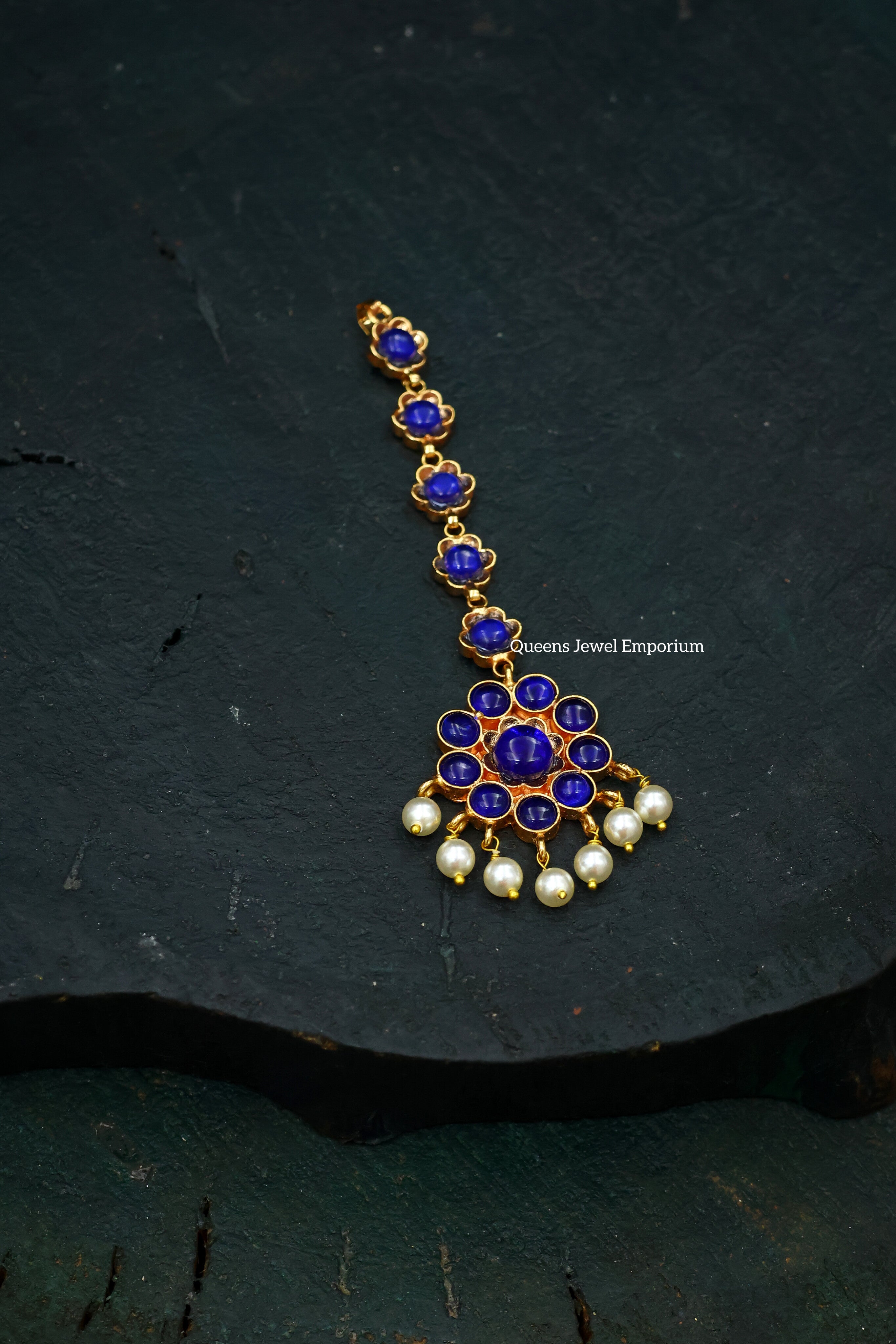 Banumathi Hair Tikka - Blue