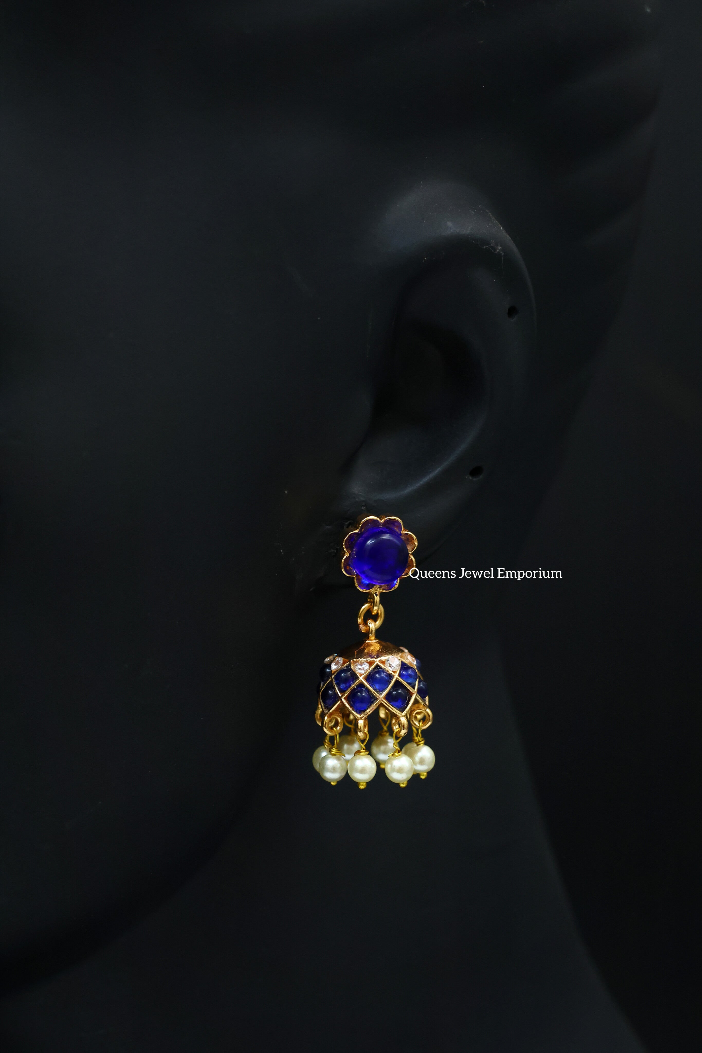Banumathi Jhumka - Blue