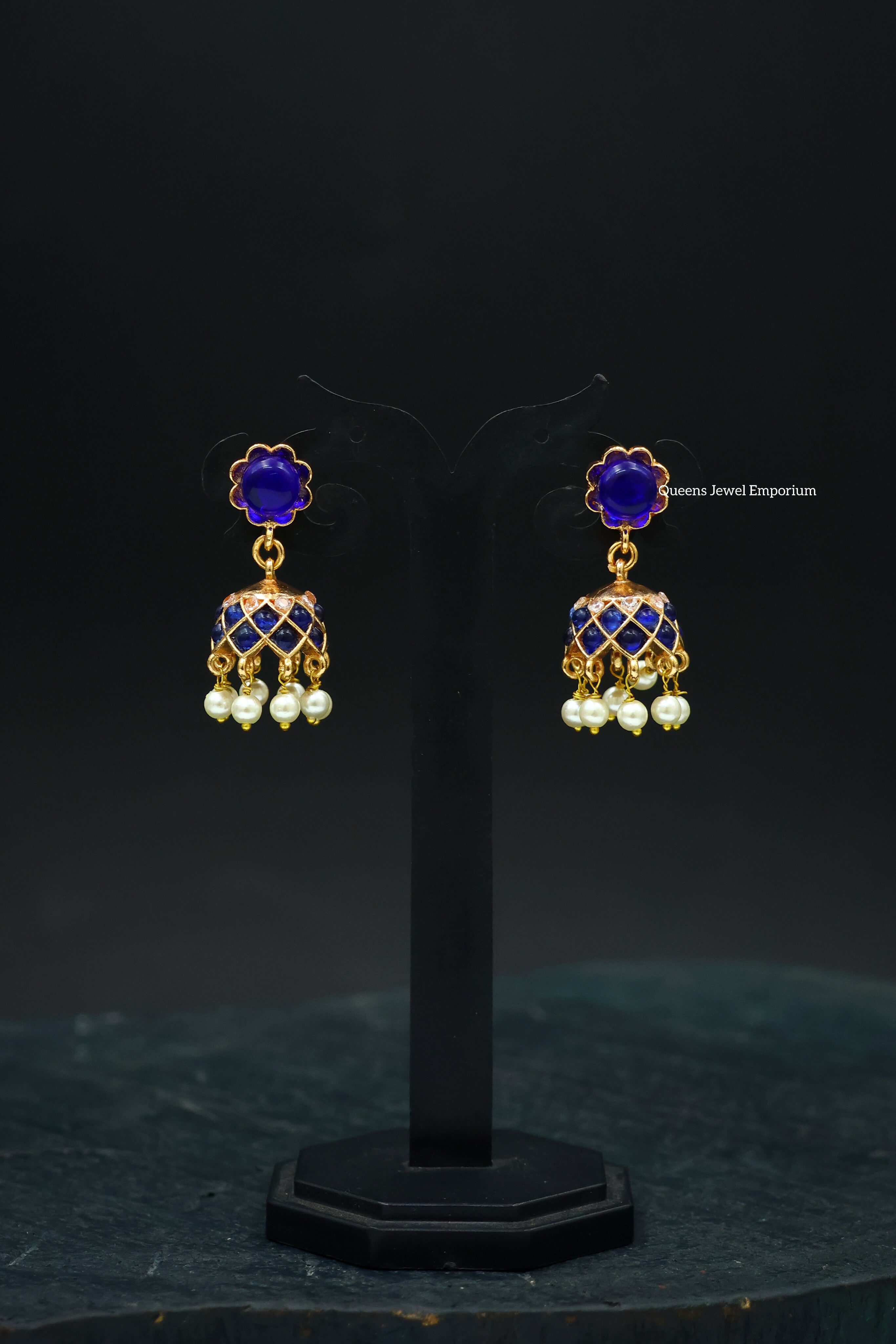 Banumathi Jhumka - Blue
