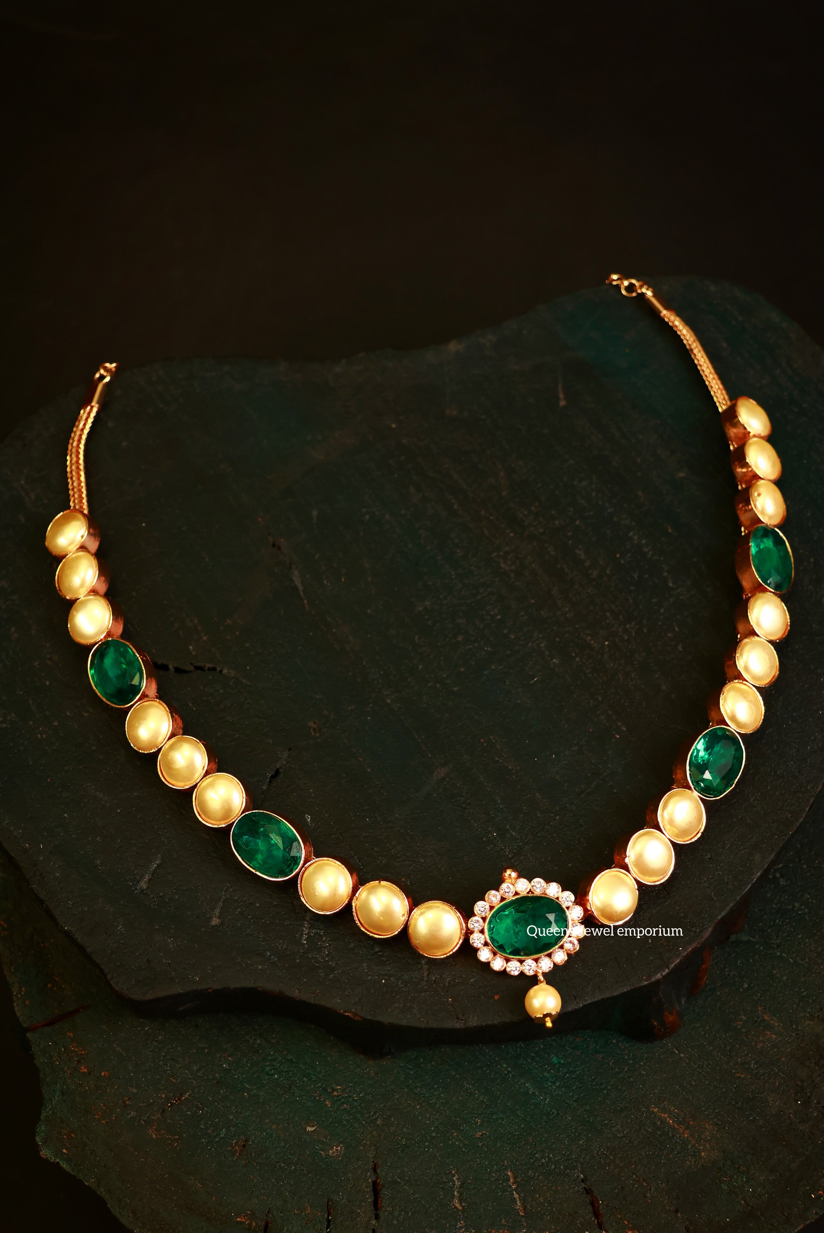 Amudharani Necklace  - Golden Pearl