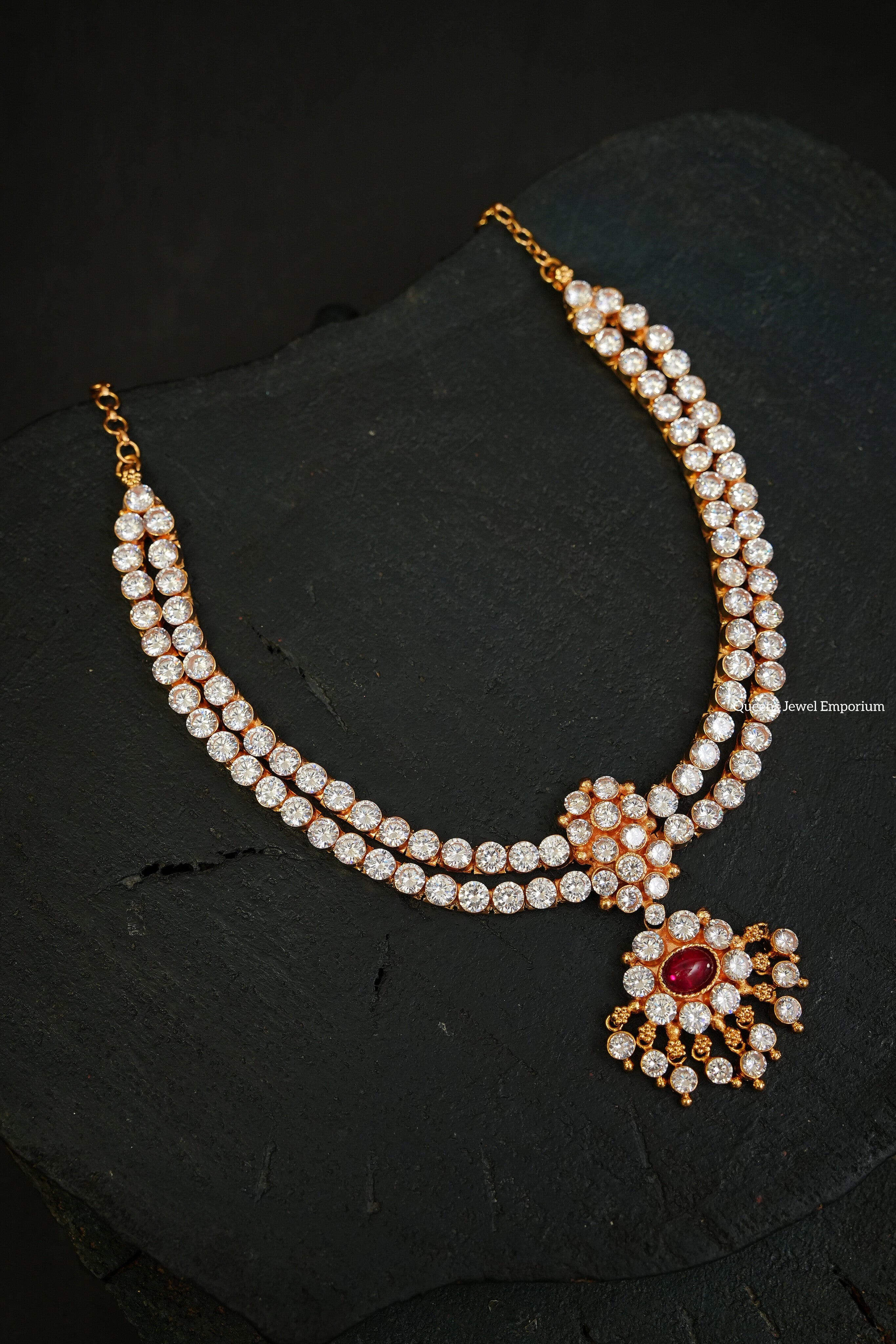 Rangoon Adigai White With Red