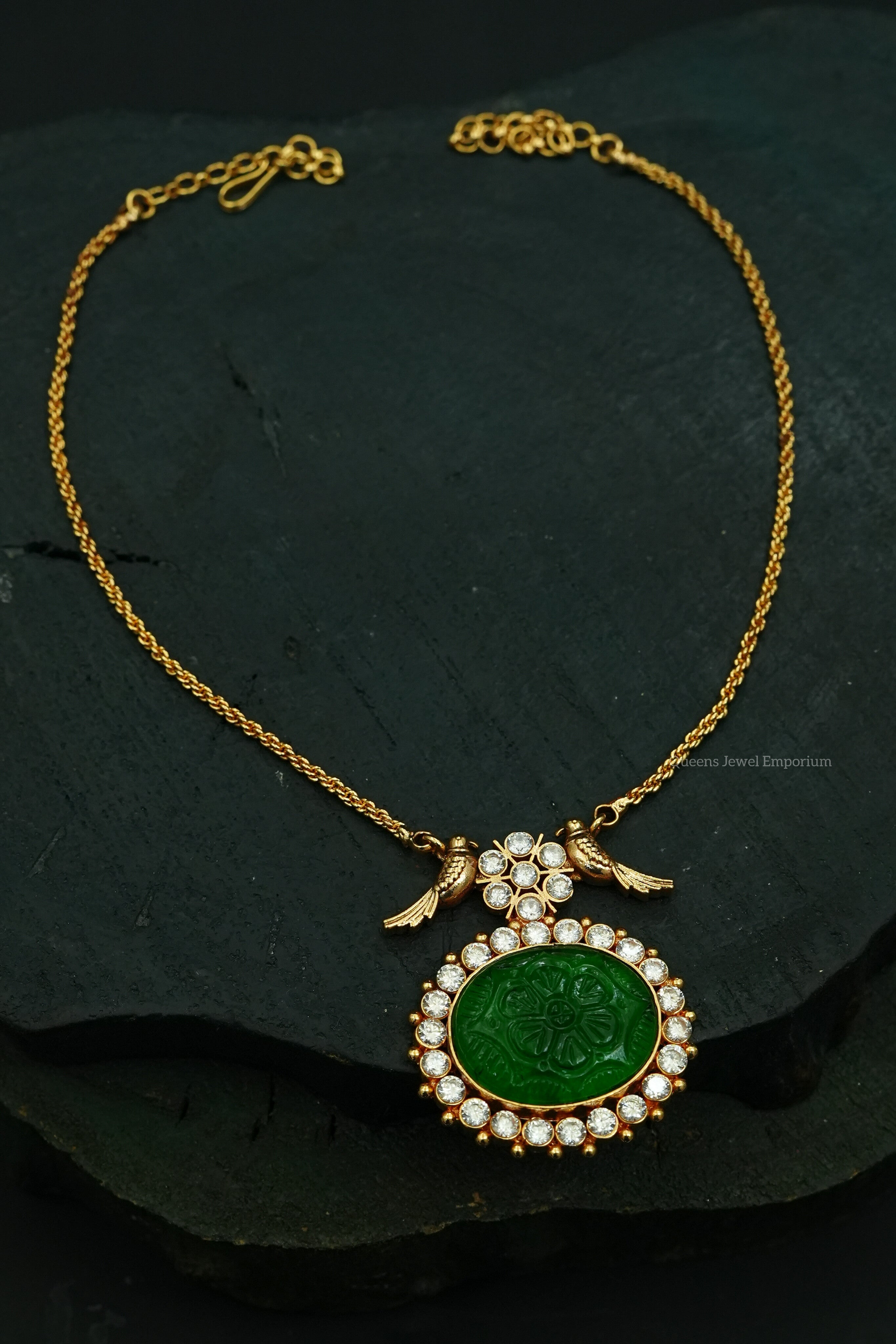 Yuvika Designer Necklace - Green
