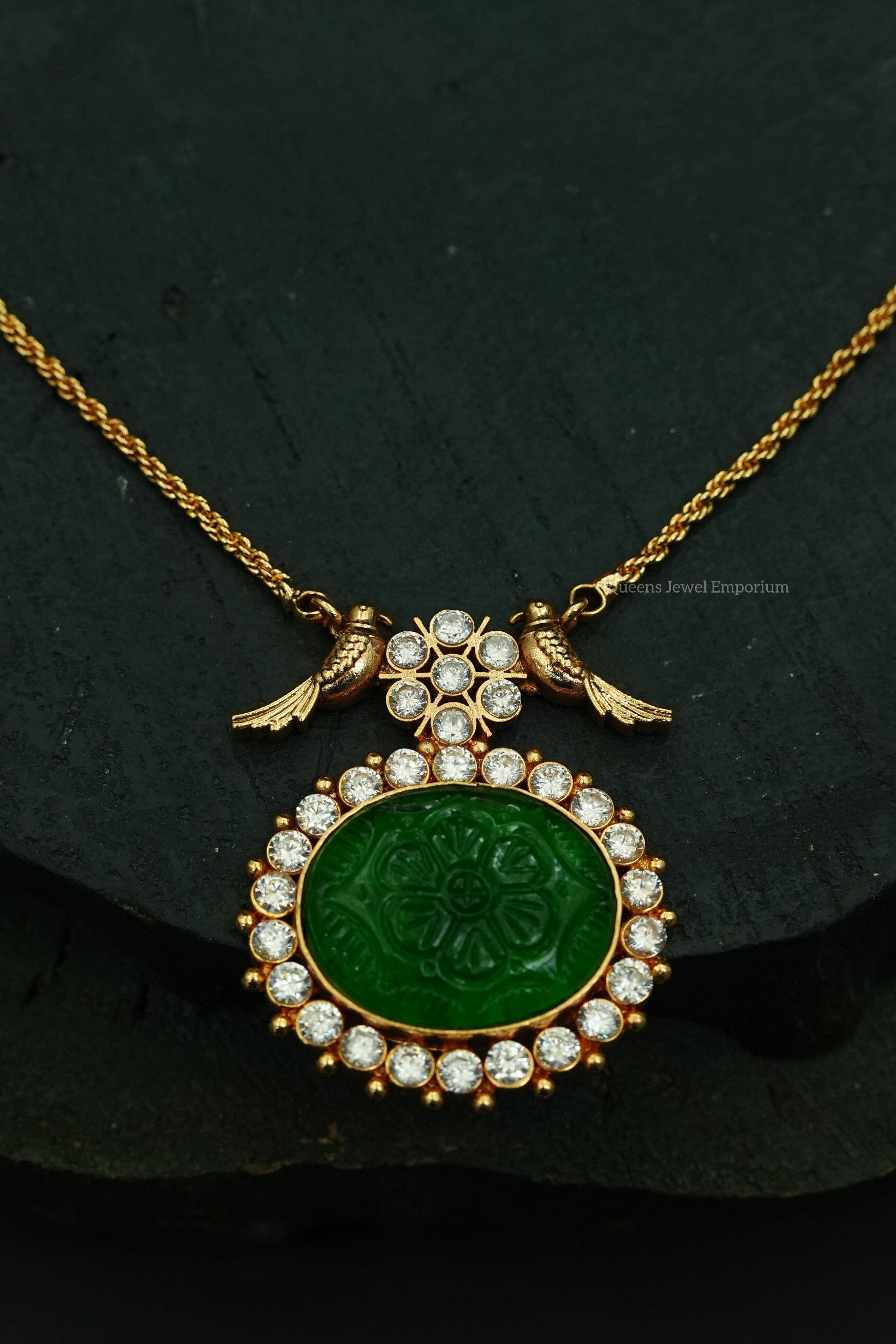 Yuvika Designer Necklace - Green