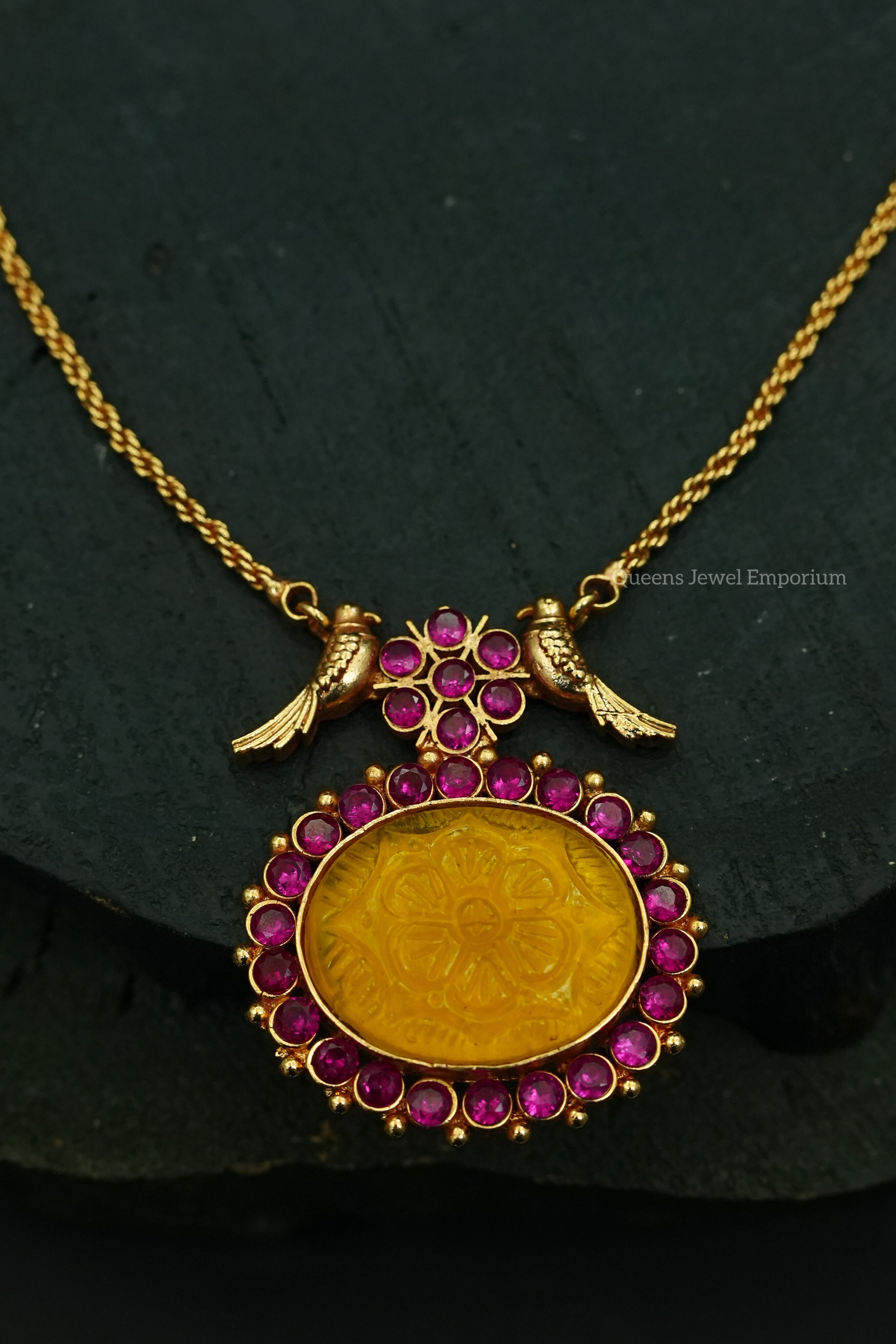 Yuvika Designer Necklace - Yellow