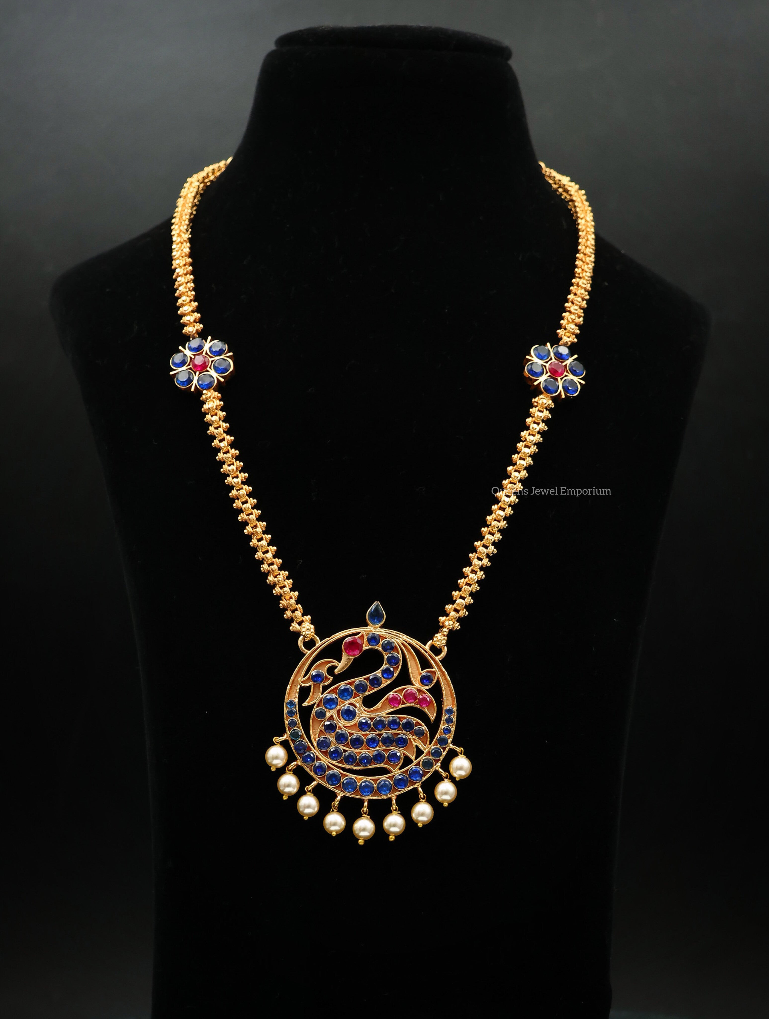 Vanathi Long Chain - Blue