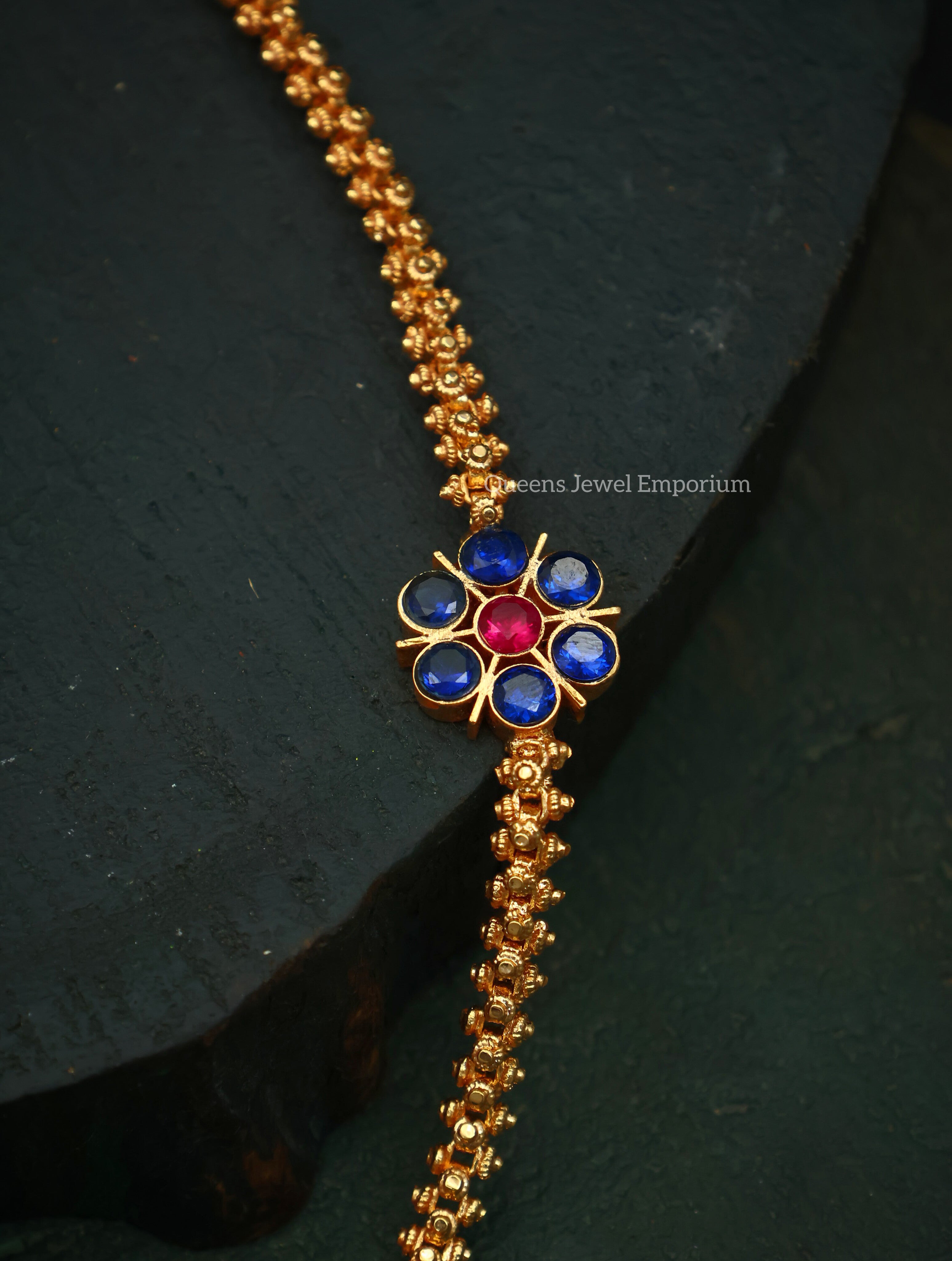 Vanathi Long Chain - Blue