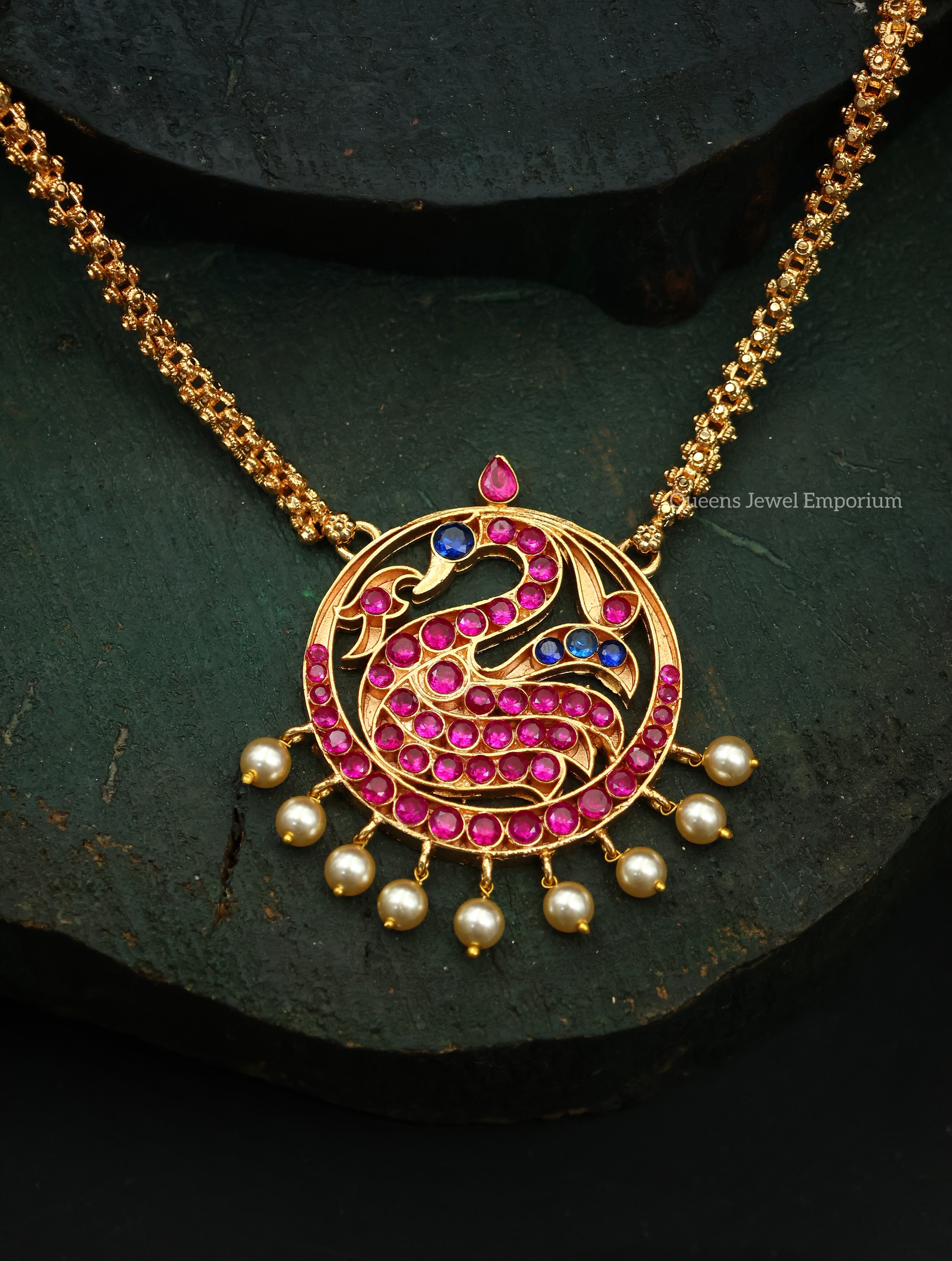 Vanathi Long Chain - Balaji pink