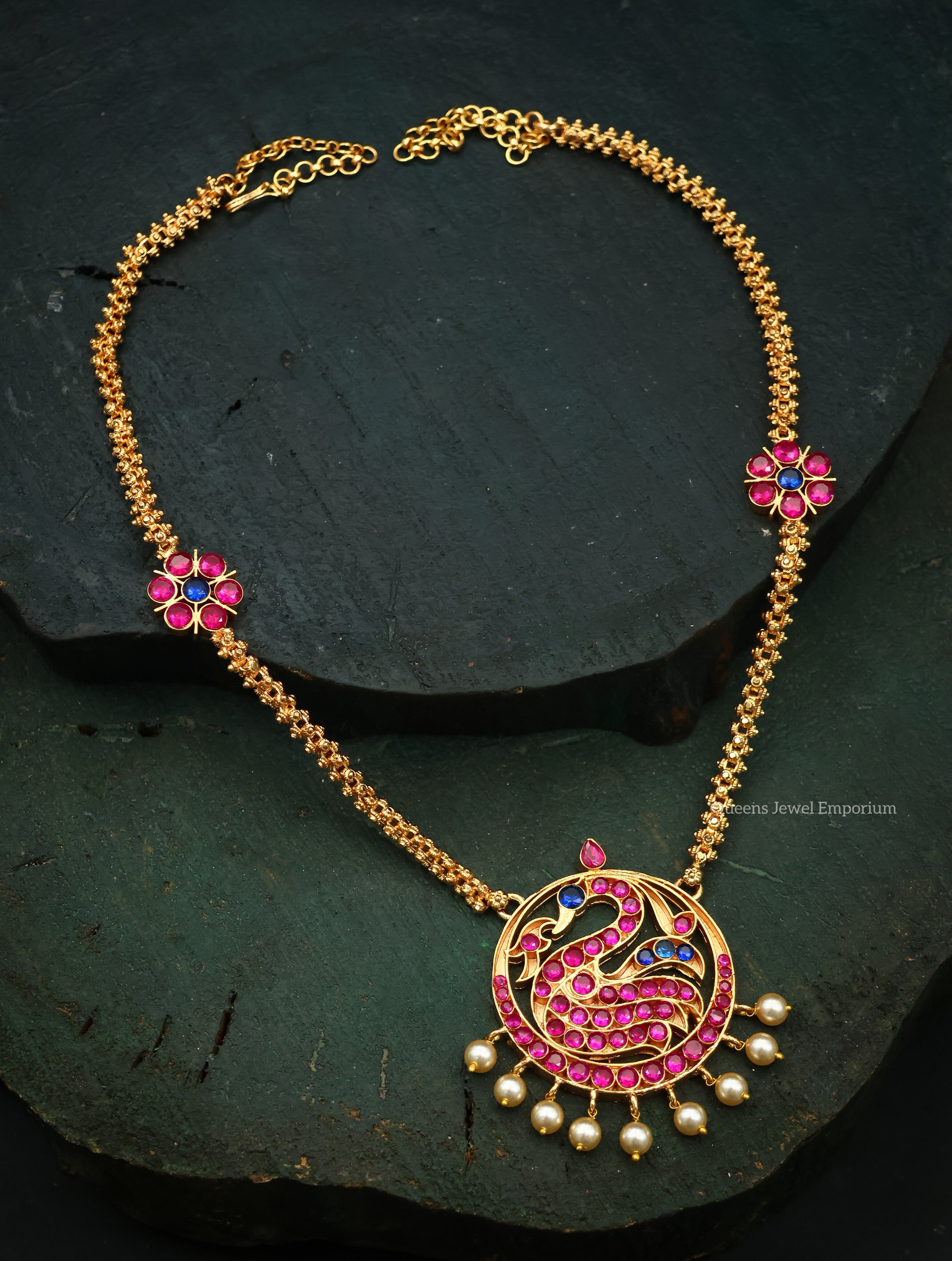 Vanathi Long Chain - Balaji pink