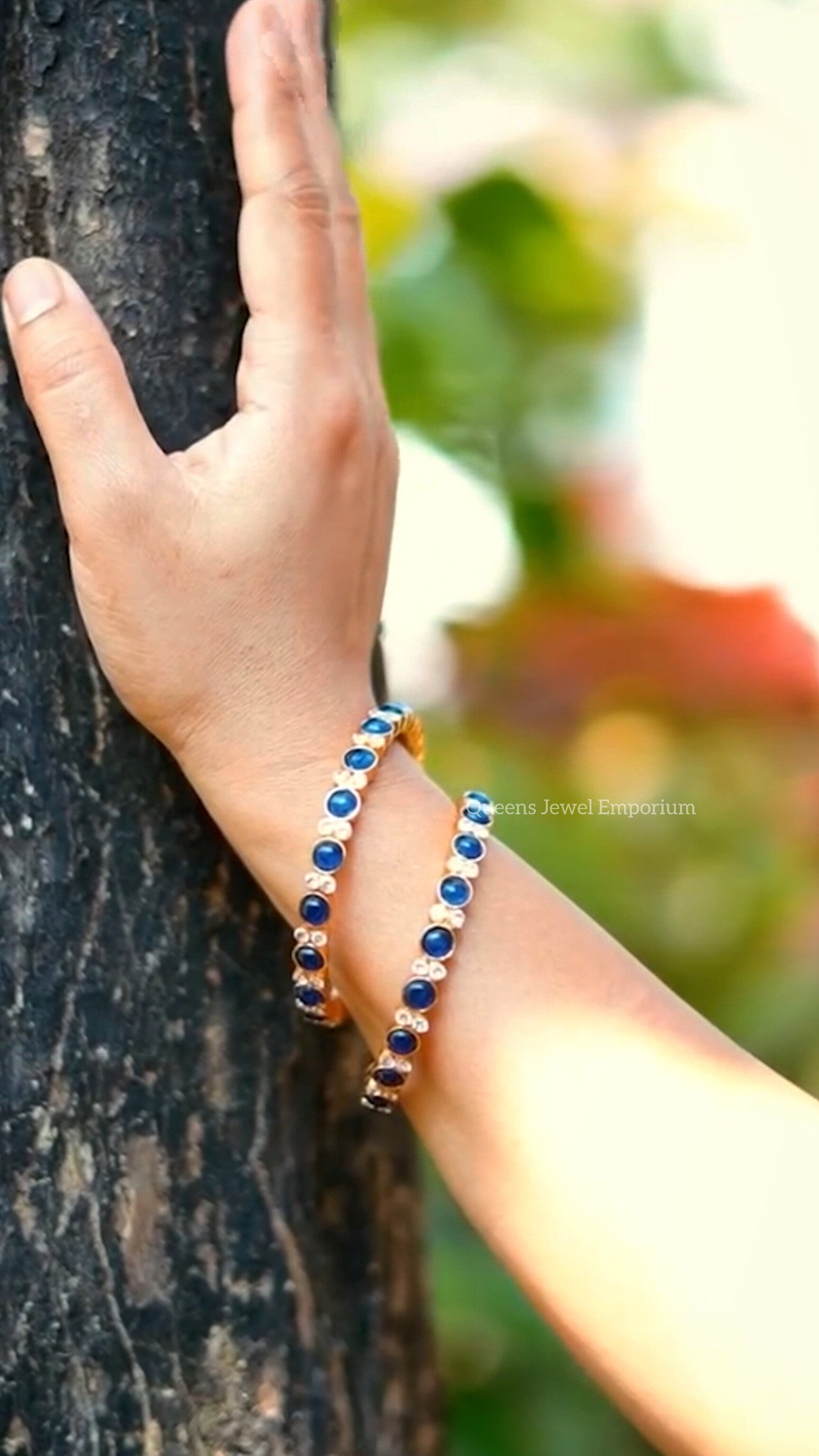 Devika Blue Kemp Bangle