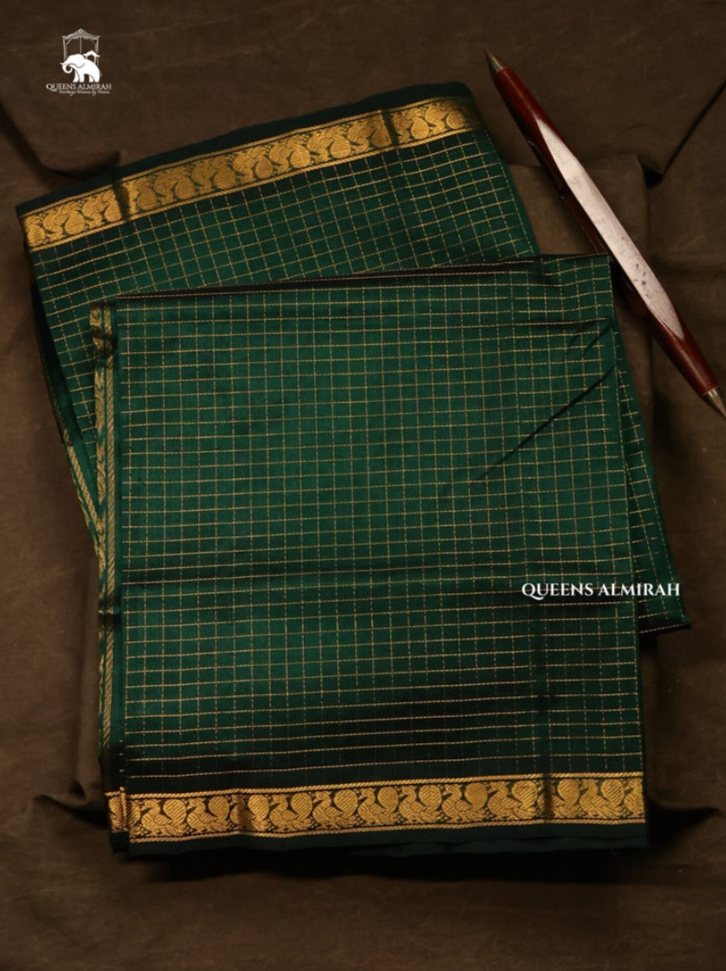Green Pure Silk Cotton Saree