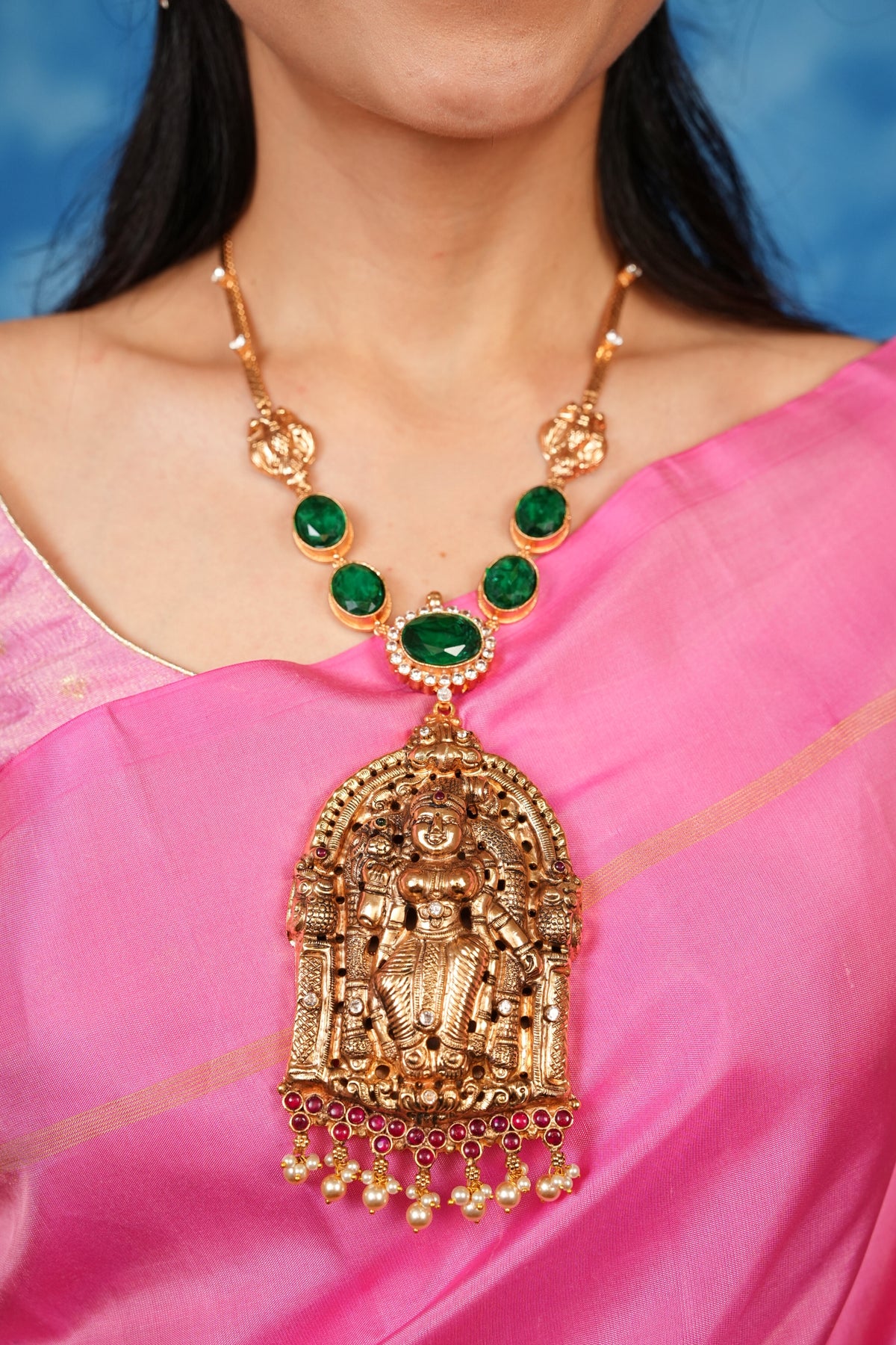 Meenakshi Alankara Haram - Green