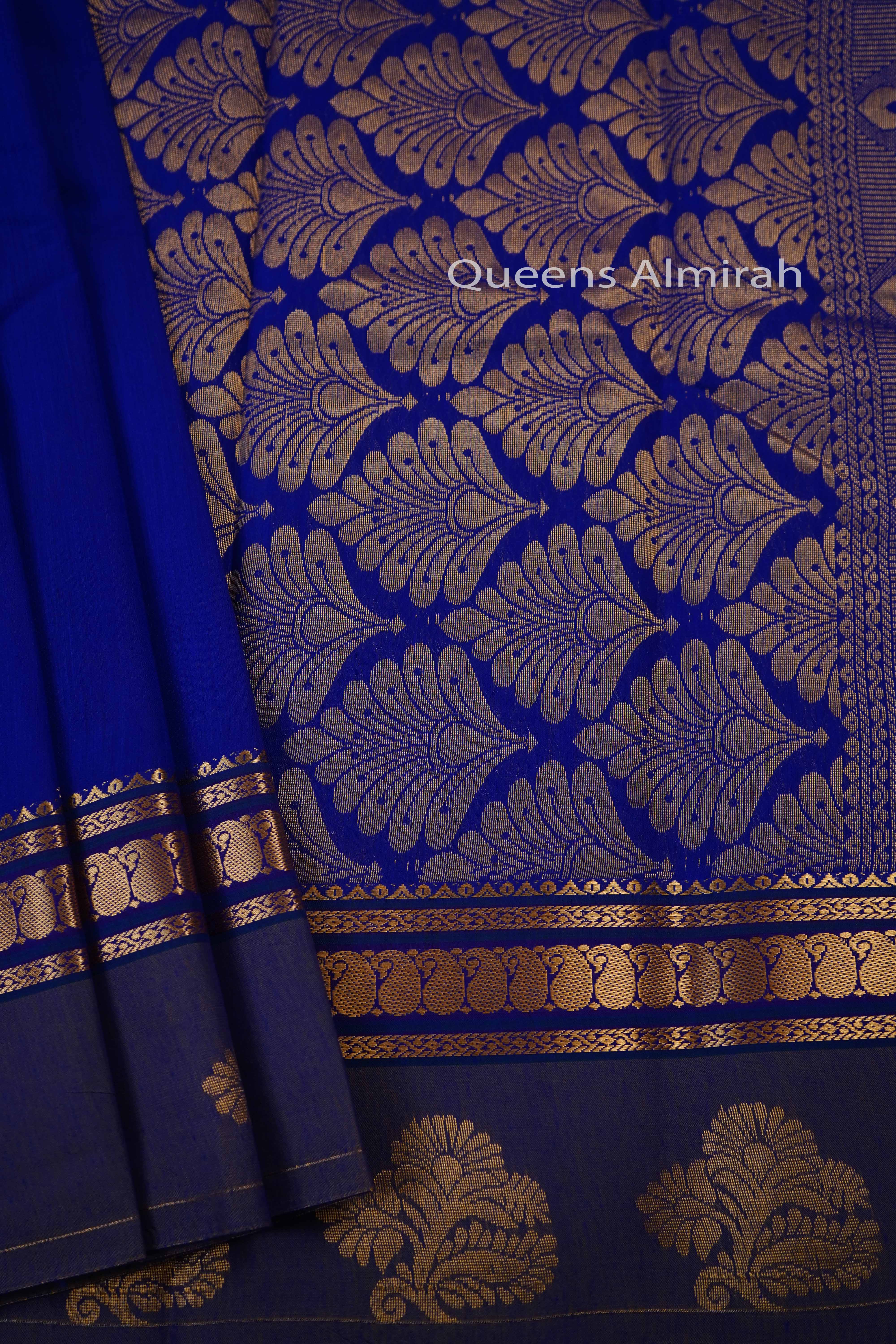 IRIS BLUE PURE SILK COTTON - Queens Jewel Emporium