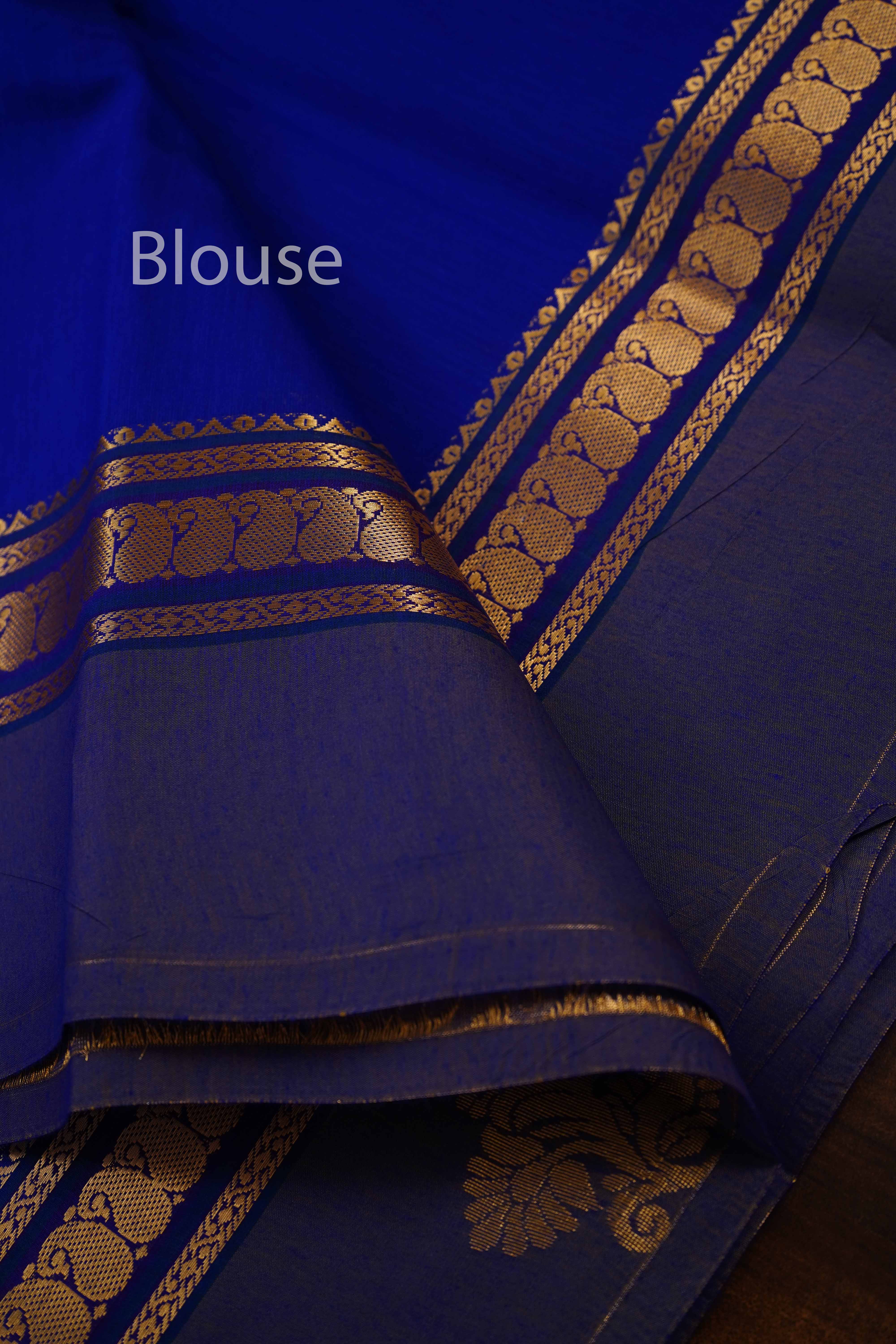 IRIS BLUE PURE SILK COTTON - Queens Jewel Emporium