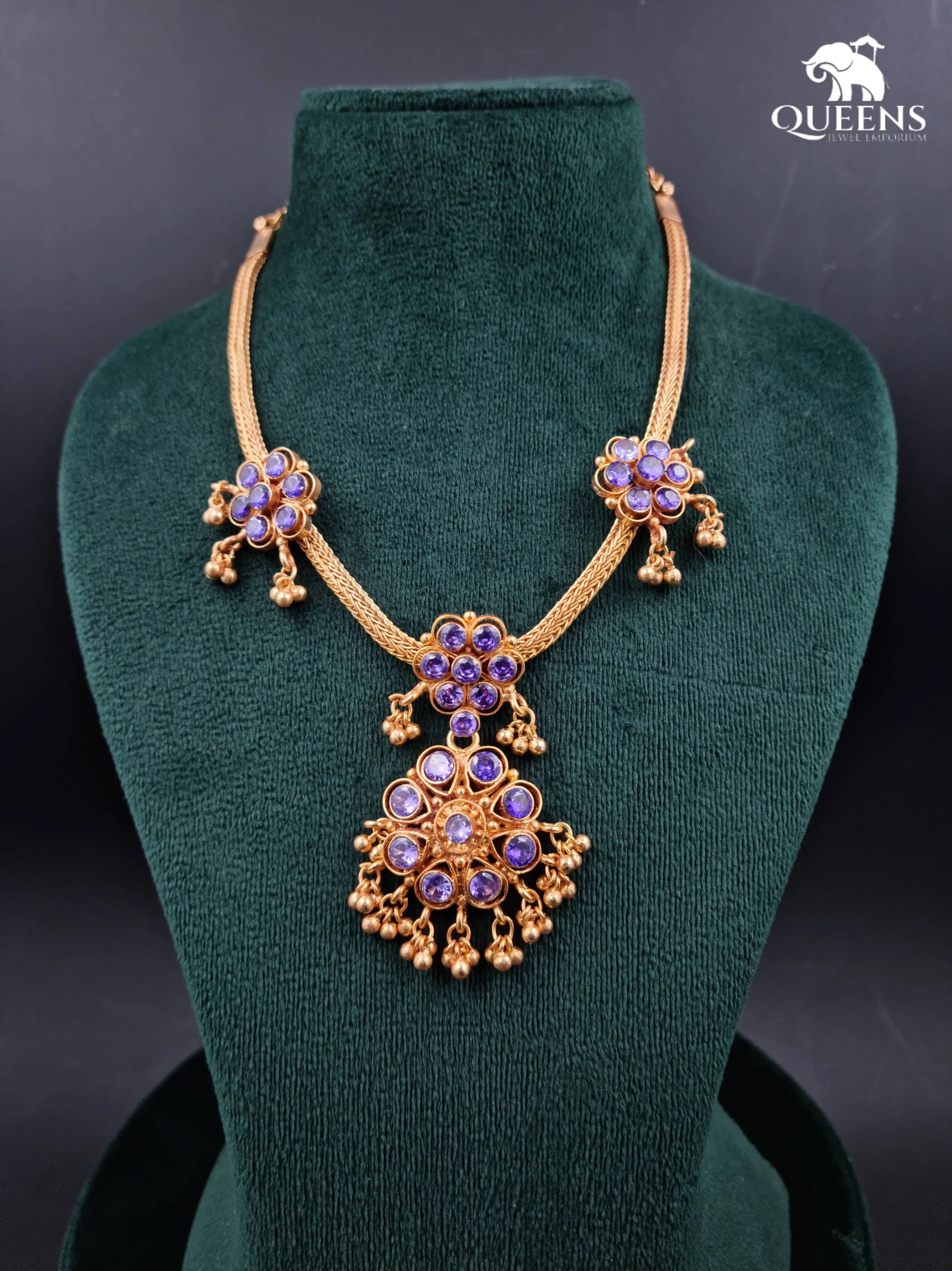 JAYAPRADHA ZIRCON NECKLACE - Queens Jewel Emporium