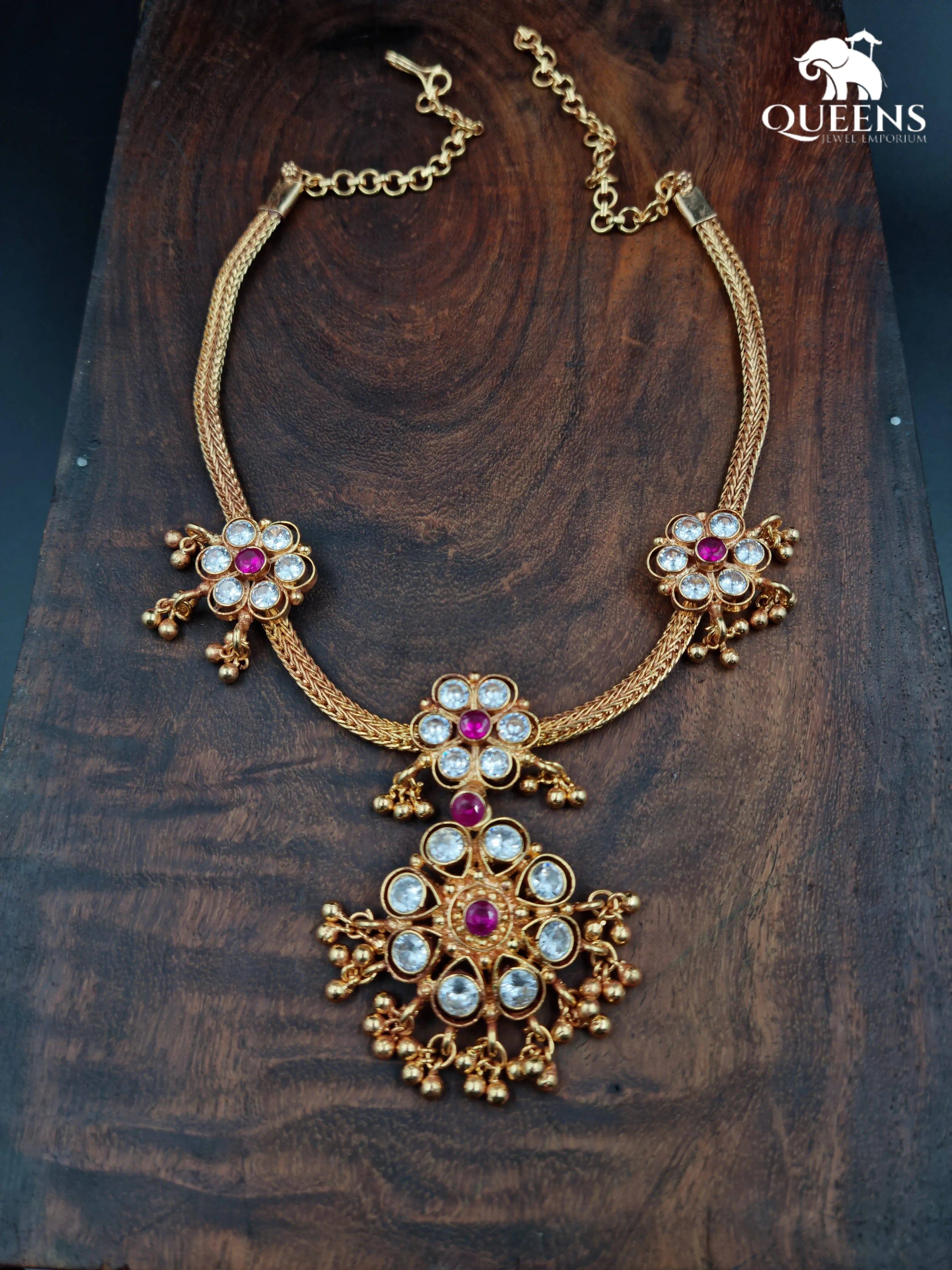 JAYAPRADHA ZIRCON NECKLACE - Queens Jewel Emporium