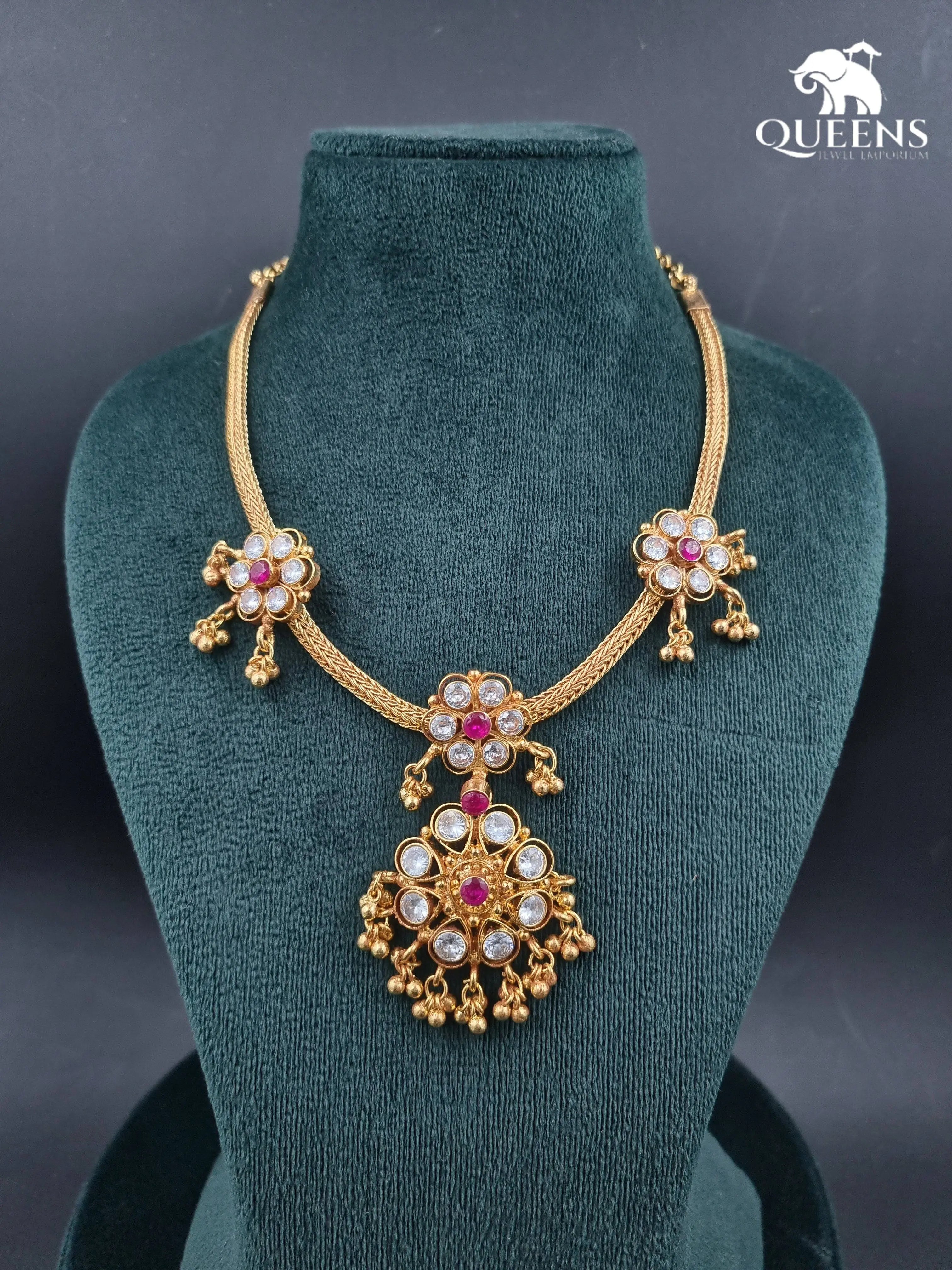 JAYAPRADHA ZIRCON NECKLACE - Queens Jewel Emporium