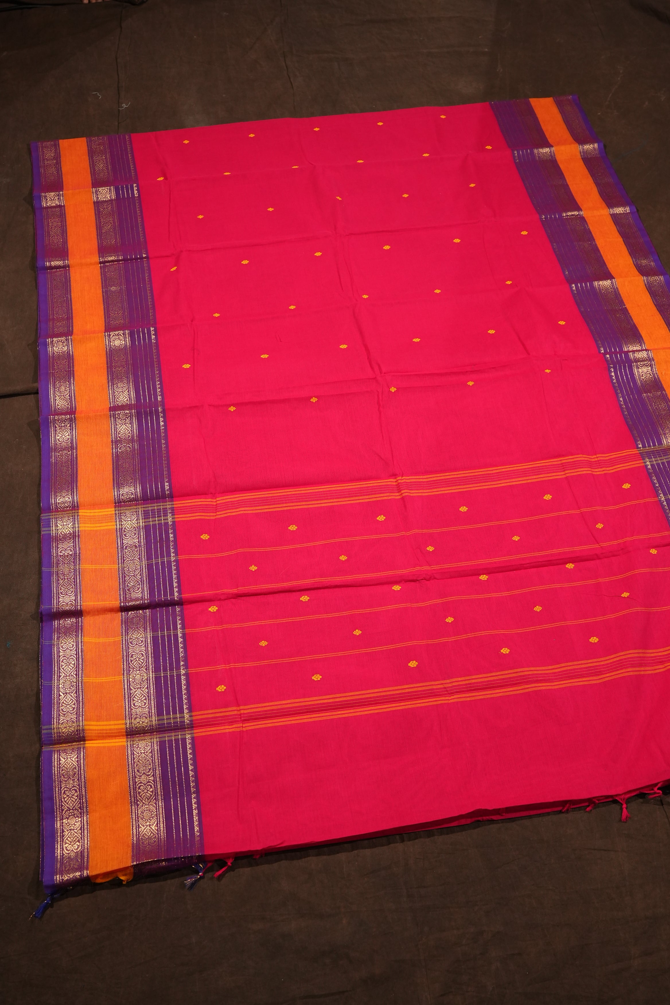 Rani Pink Kanchi Cotton Saree