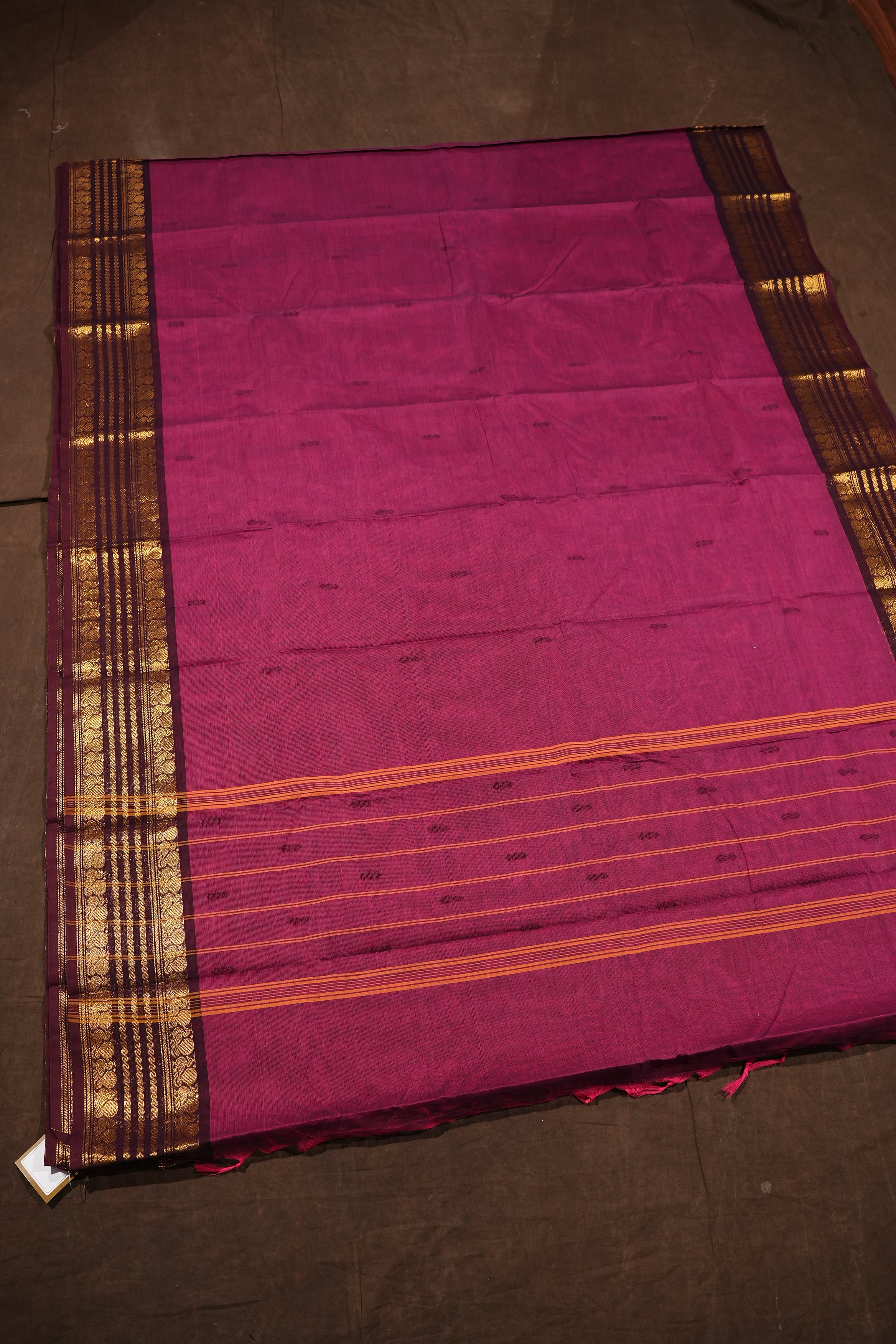 Onion Pink Kanchi Cotton Saree