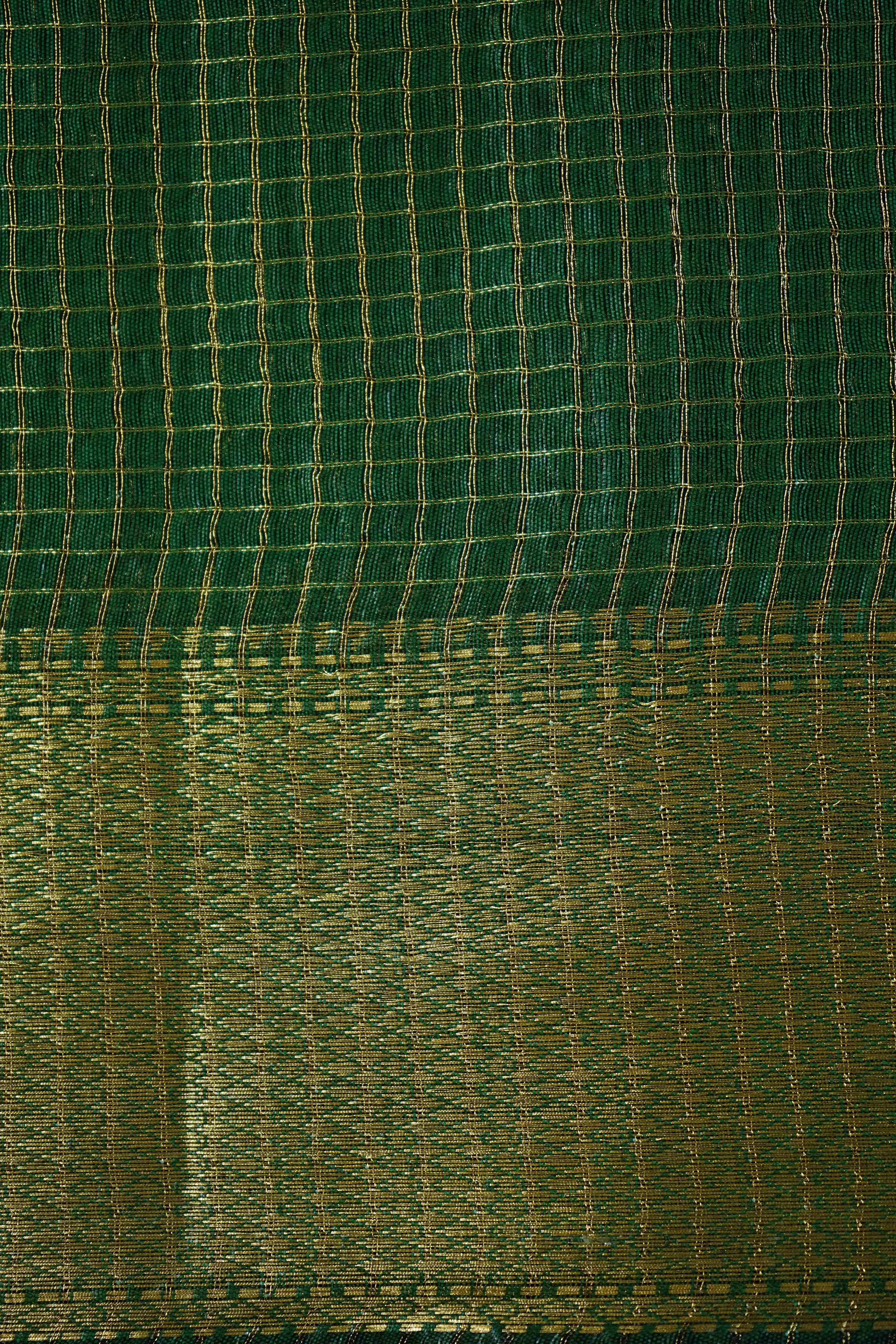 KIWI GREEN  MAHESHWARI SAREE - Queens Jewel Emporium