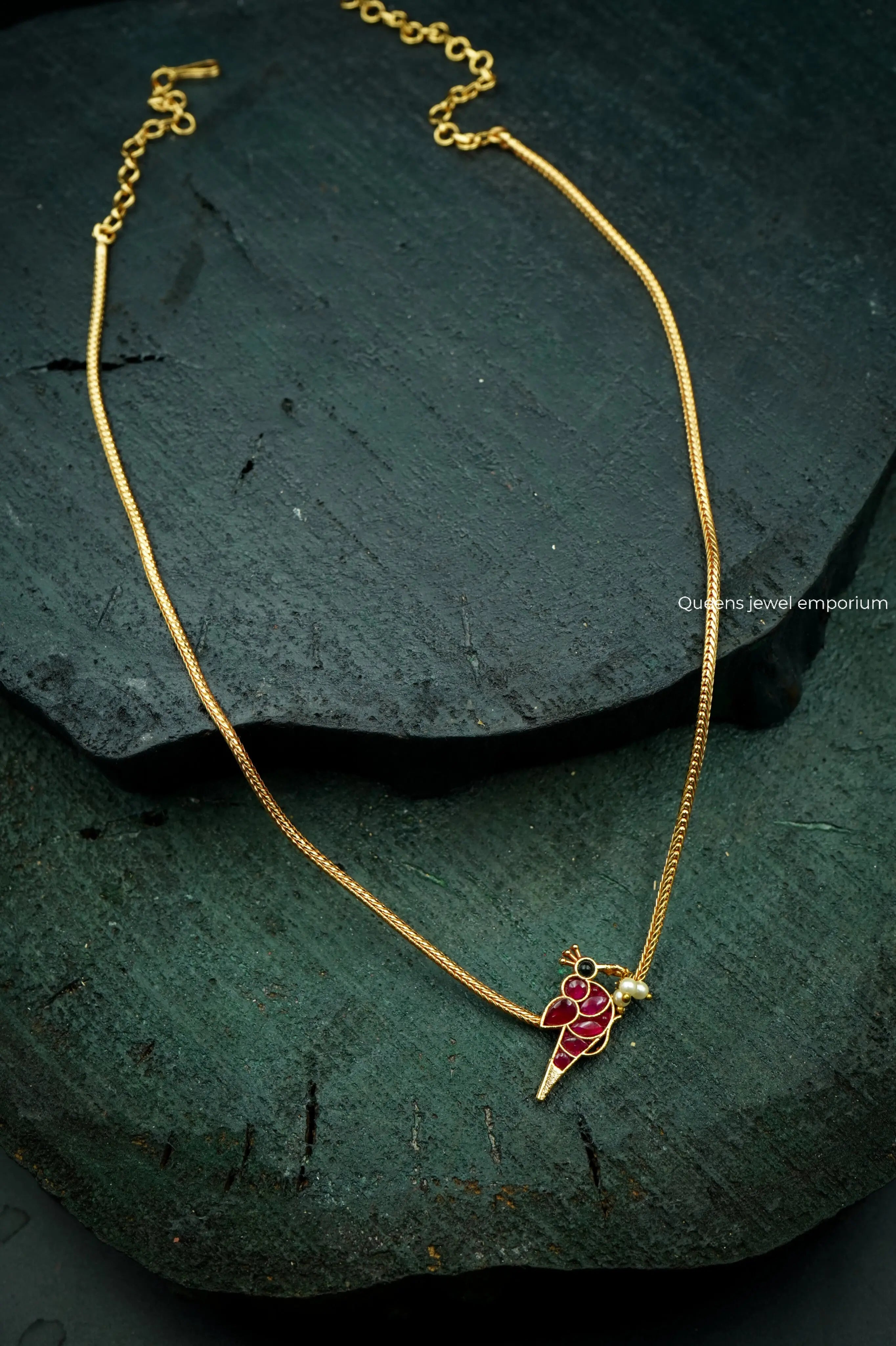KIZHI NECKLACE - RED - Queens Jewel Emporium