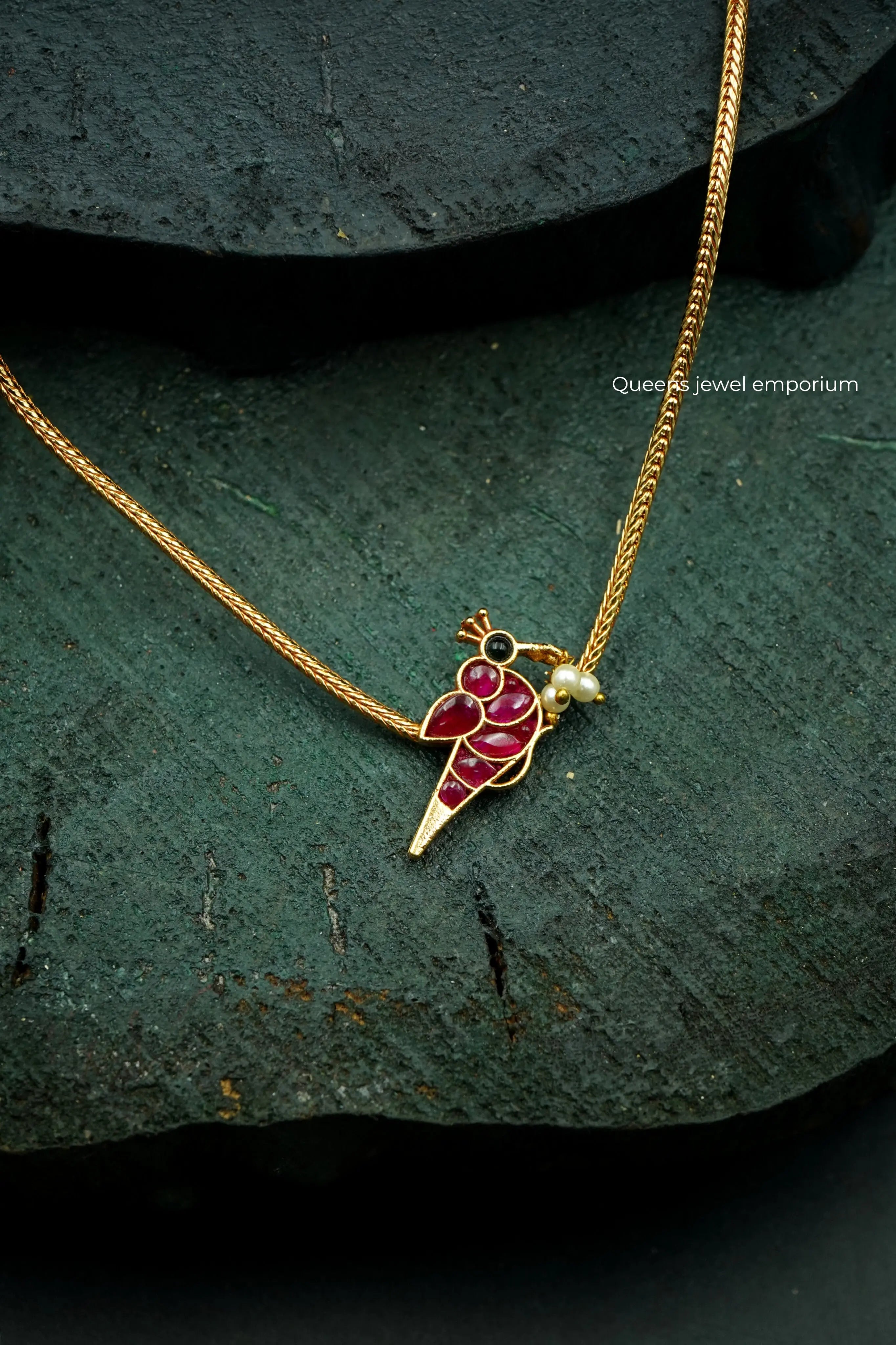 KIZHI NECKLACE - RED - Queens Jewel Emporium