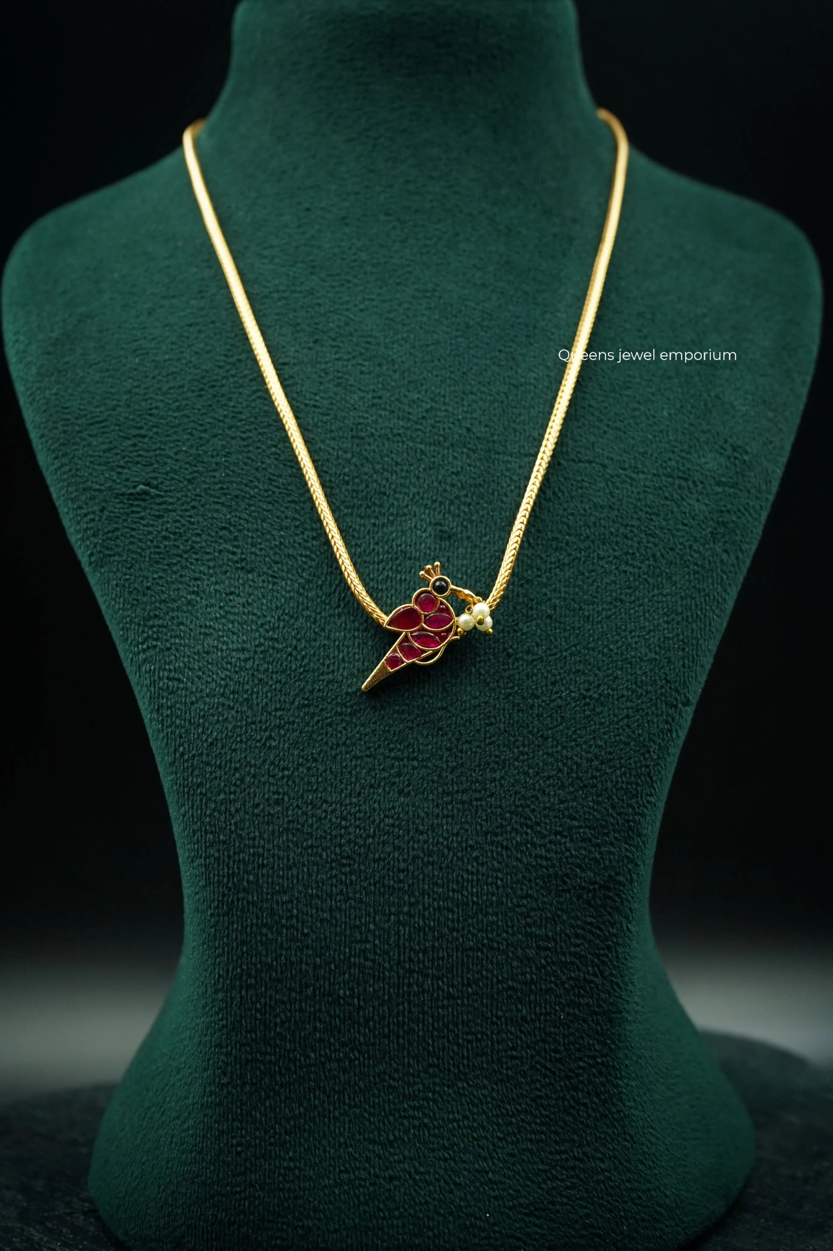 KIZHI NECKLACE - RED - Queens Jewel Emporium