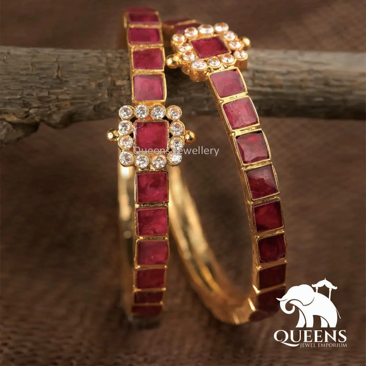 LAVANYA RUBY BANGLES - Queens Jewel Emporium