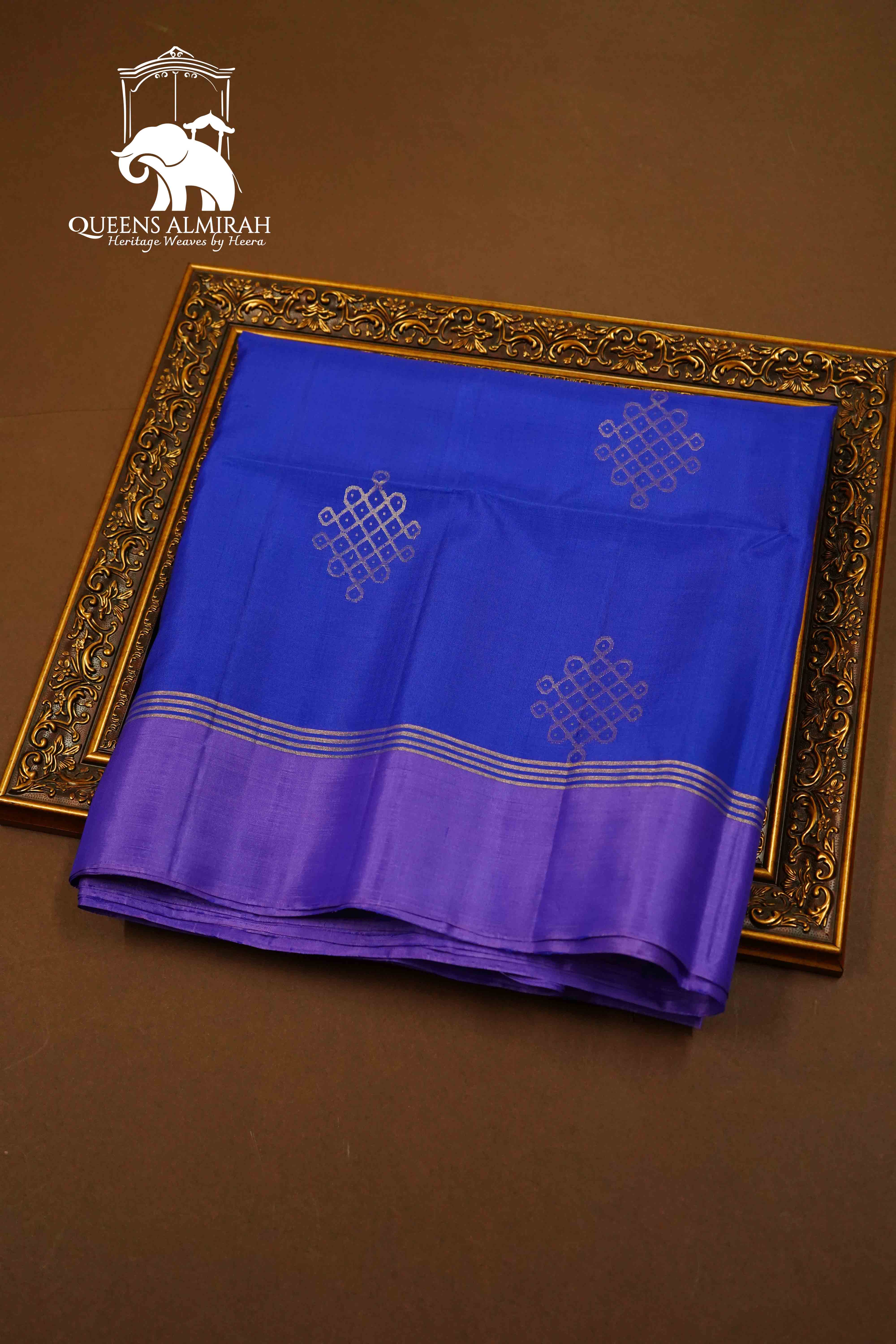 LAVENDER WITH PURPLE PURE KANCHI SOFT SILK SAREE - Queens Jewel Emporium