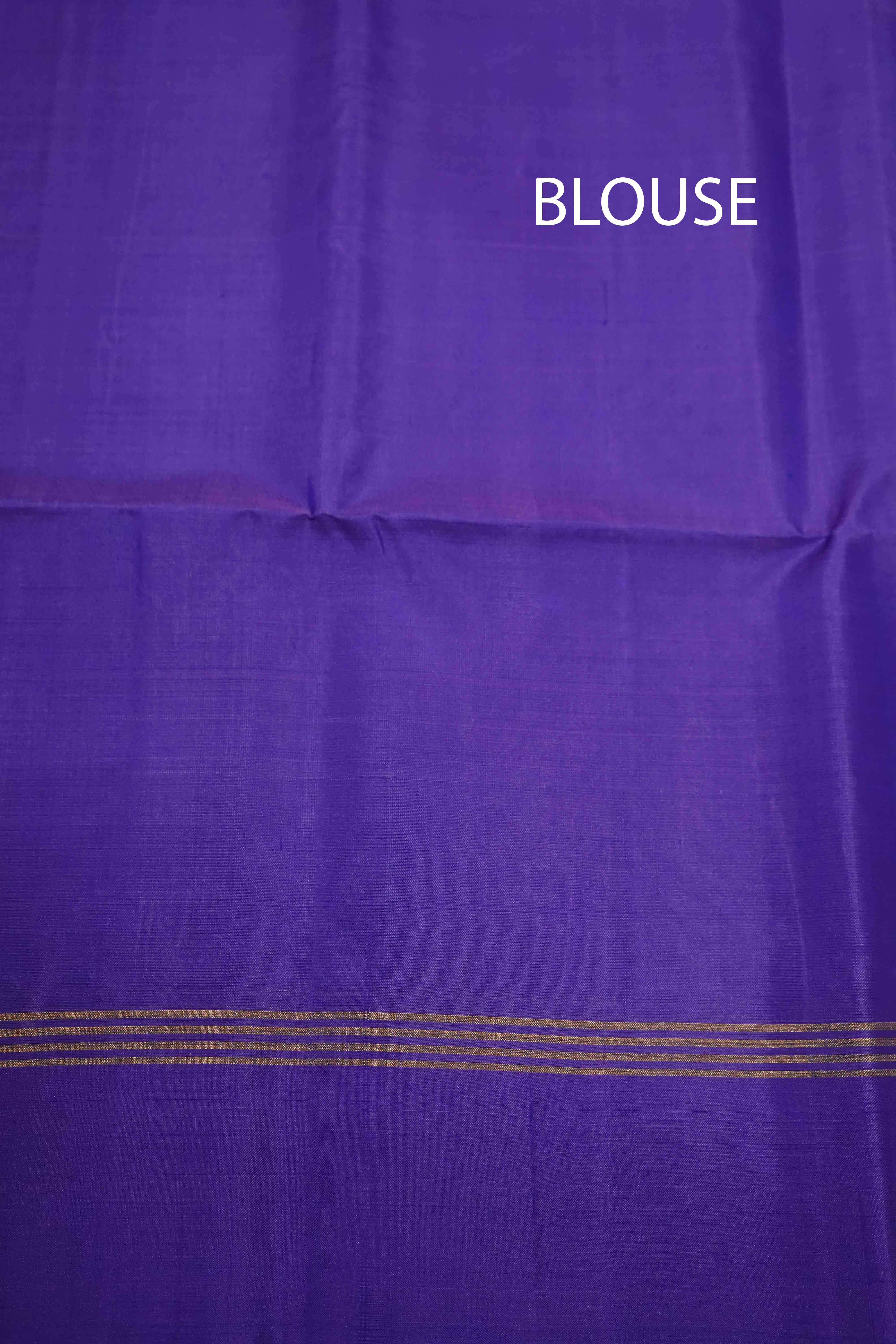 LAVENDER WITH PURPLE PURE KANCHI SOFT SILK SAREE - Queens Jewel Emporium
