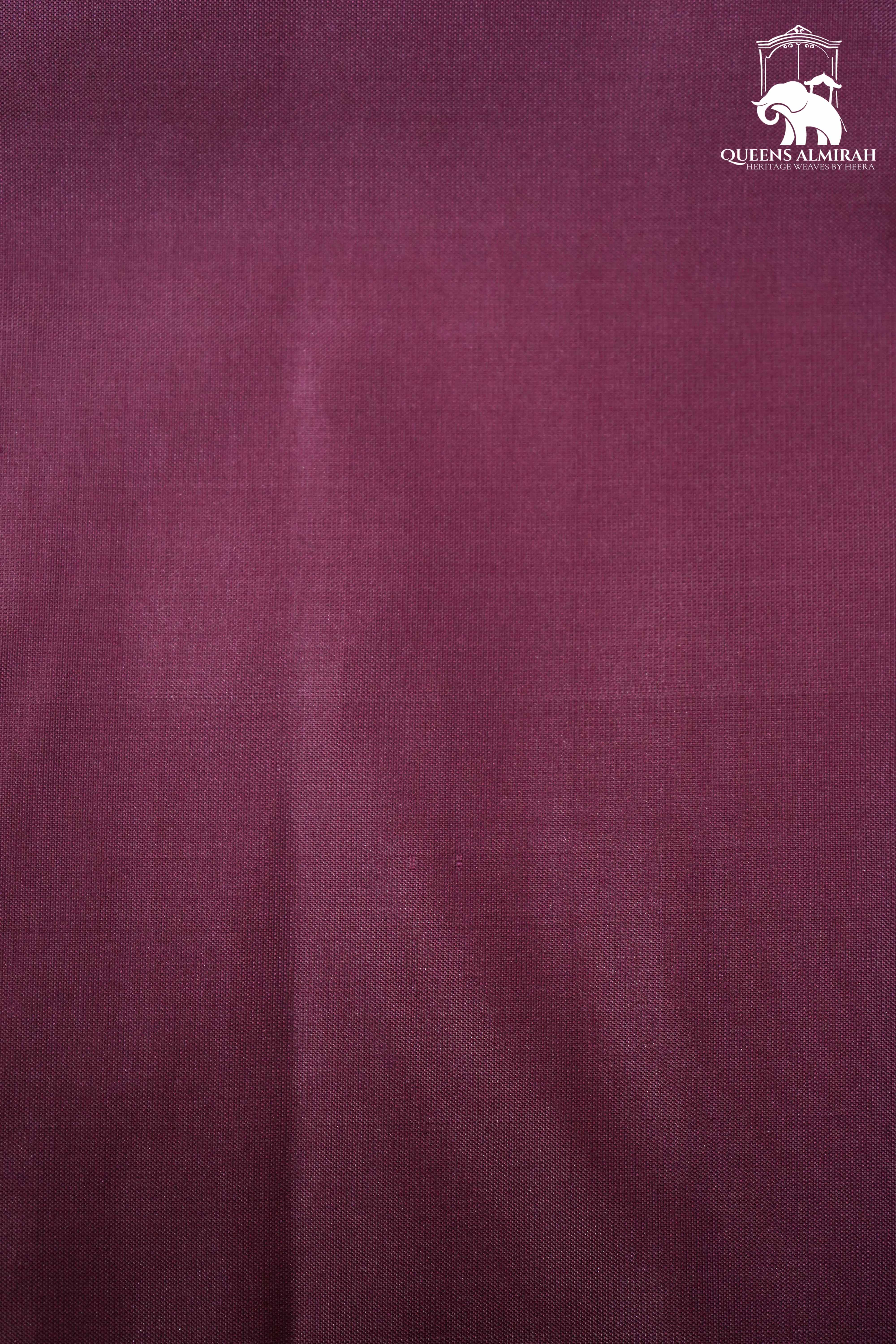 LIGHT PINK WITH WOVEN BORDER KANCHIVARAM SILK SAREE - Queens Jewel Emporium