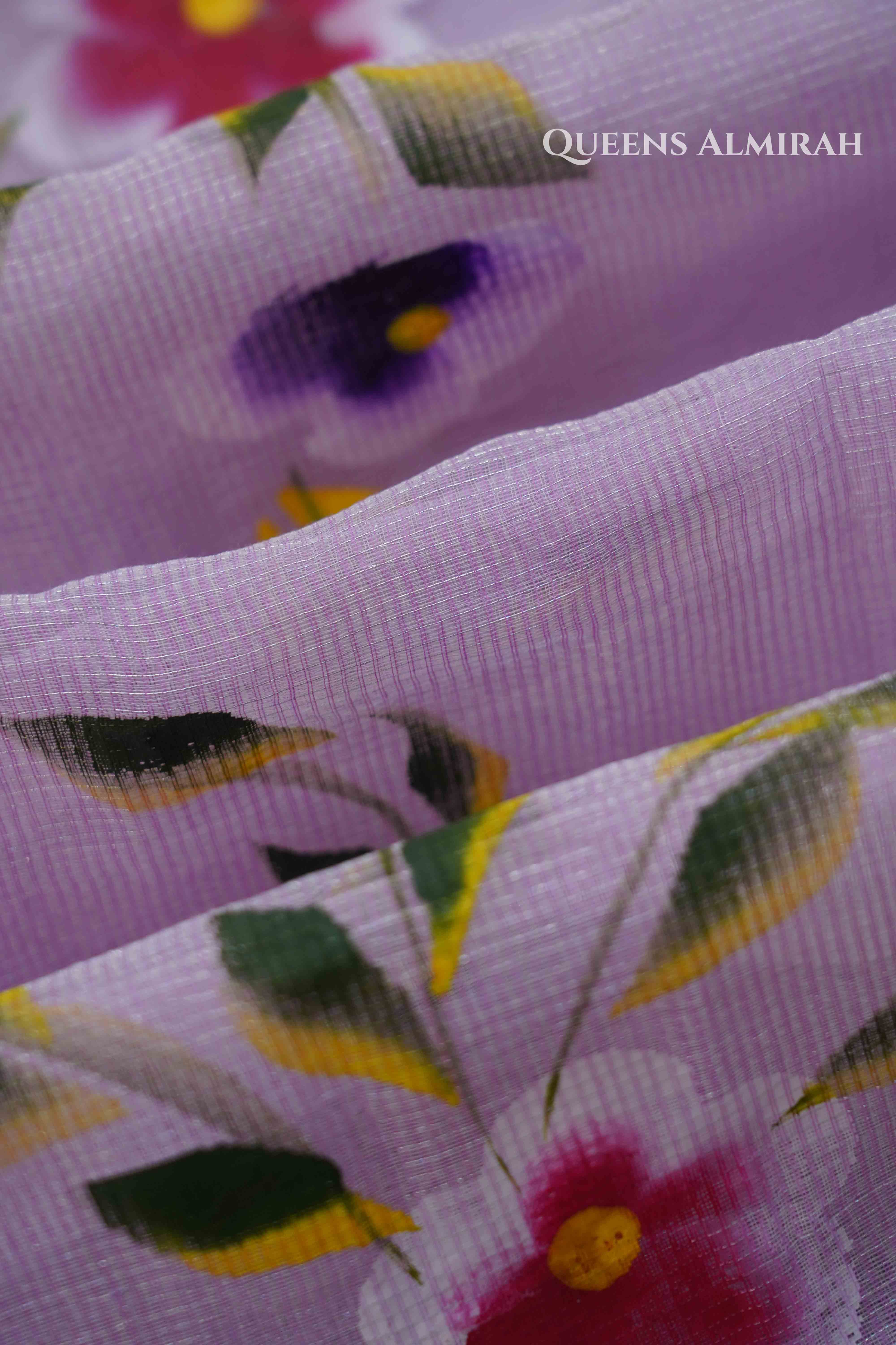 LILAC KOTA TISSUE SAREE - Queens Jewel Emporium