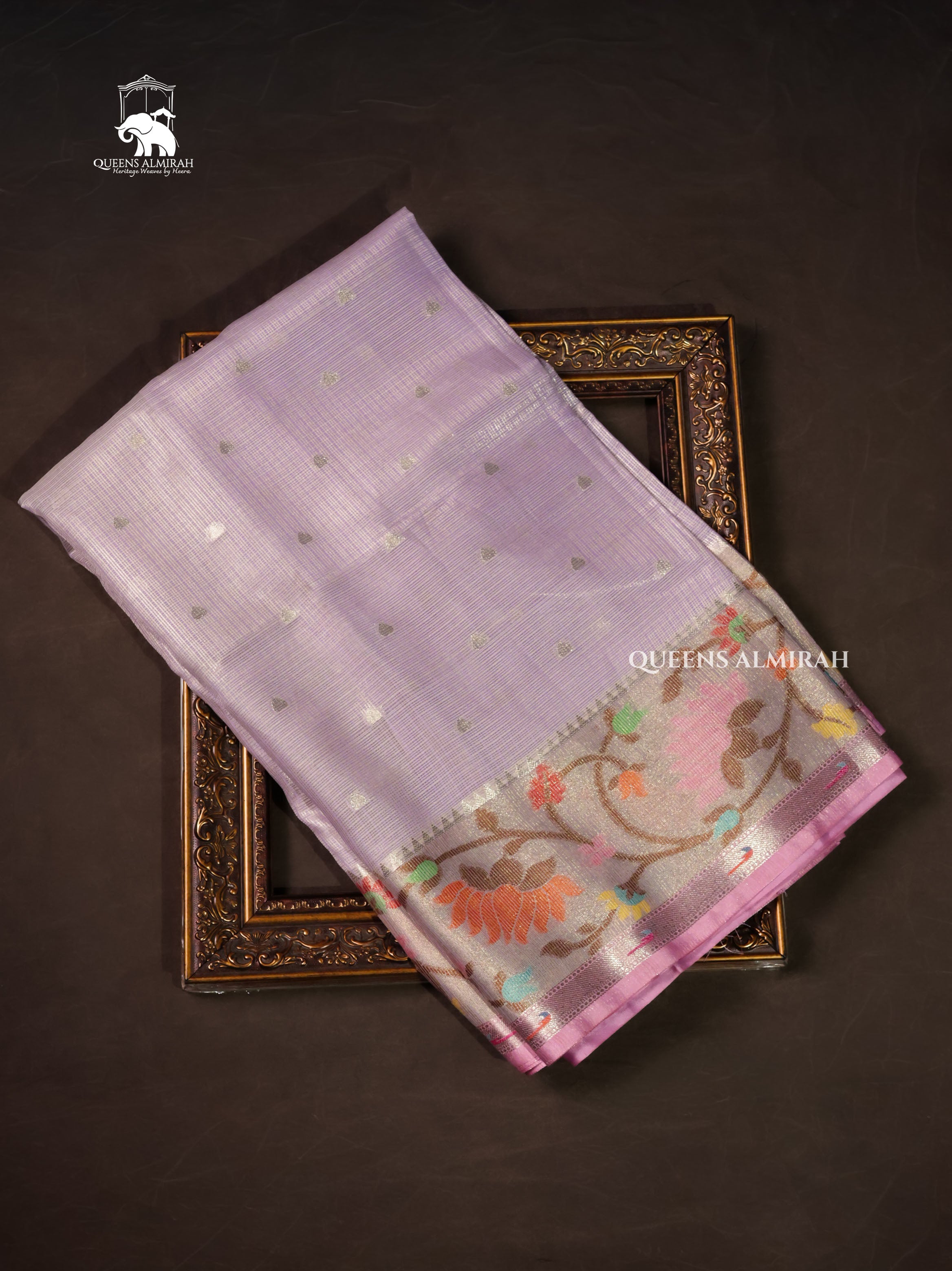 Lilac Purple With Paithani Border Semi Kota Silk Cotton Saree