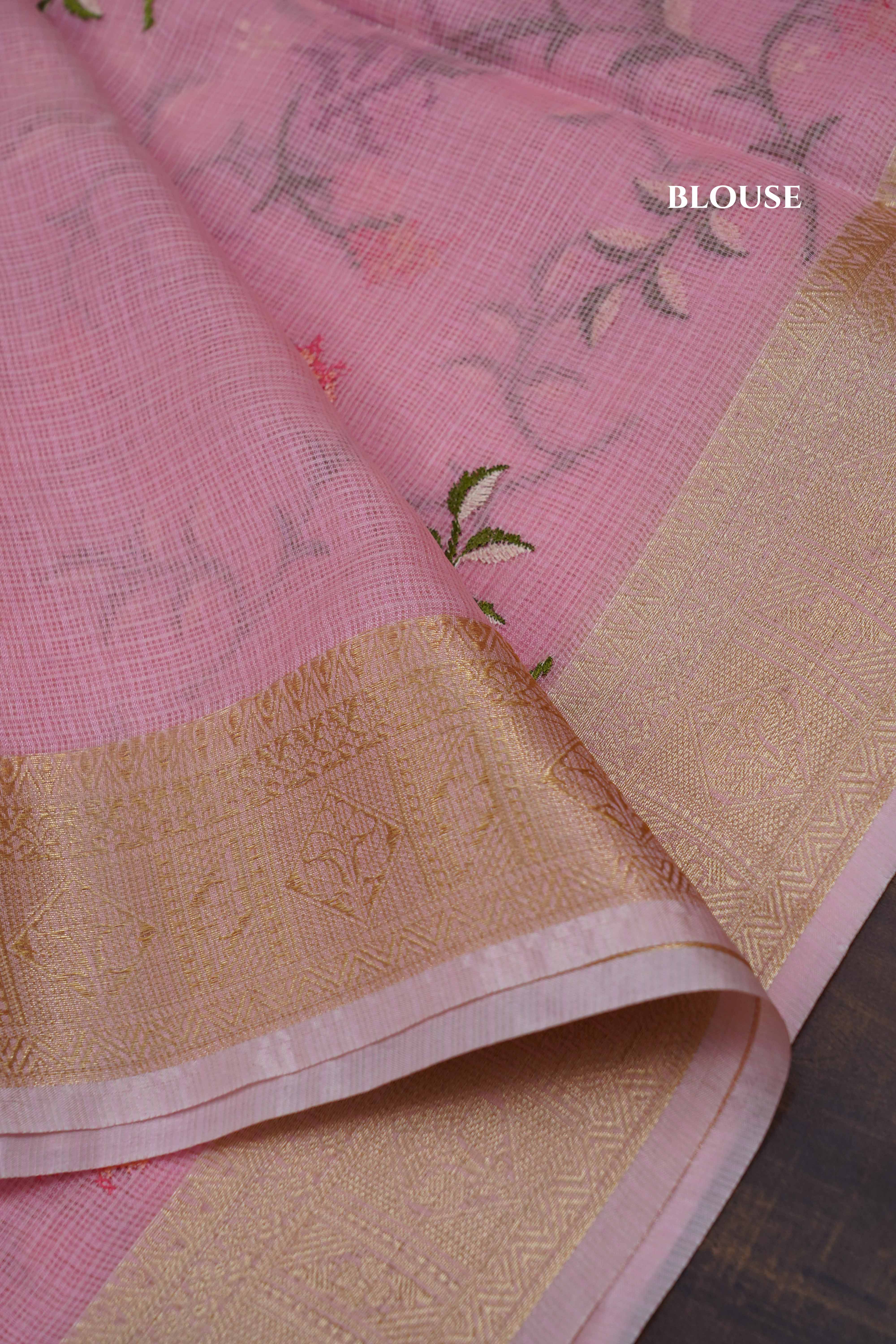 LILLY PINK SEMI KOTA SILK COTTON - Queens Jewel Emporium