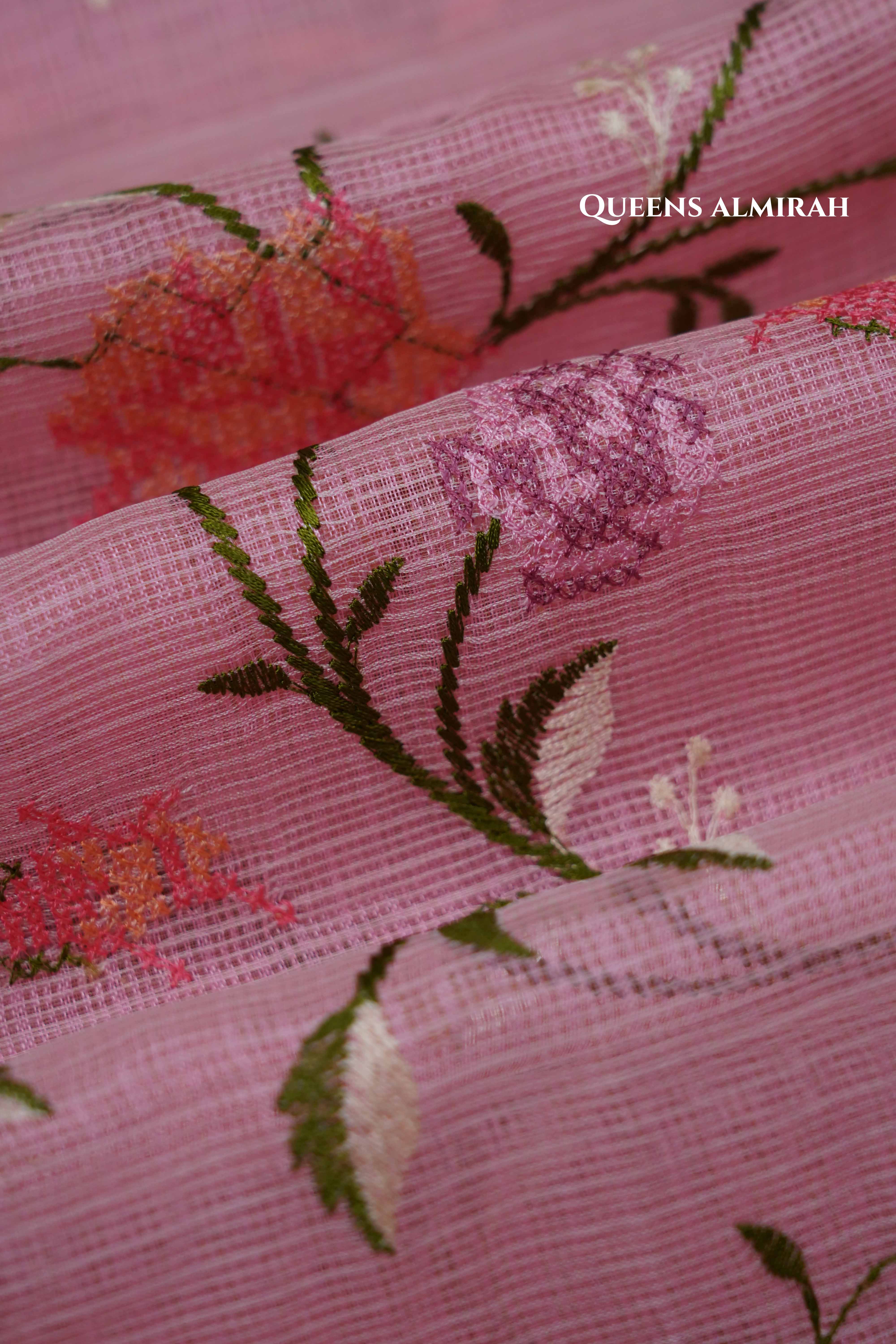 LILLY PINK SEMI KOTA SILK COTTON - Queens Jewel Emporium