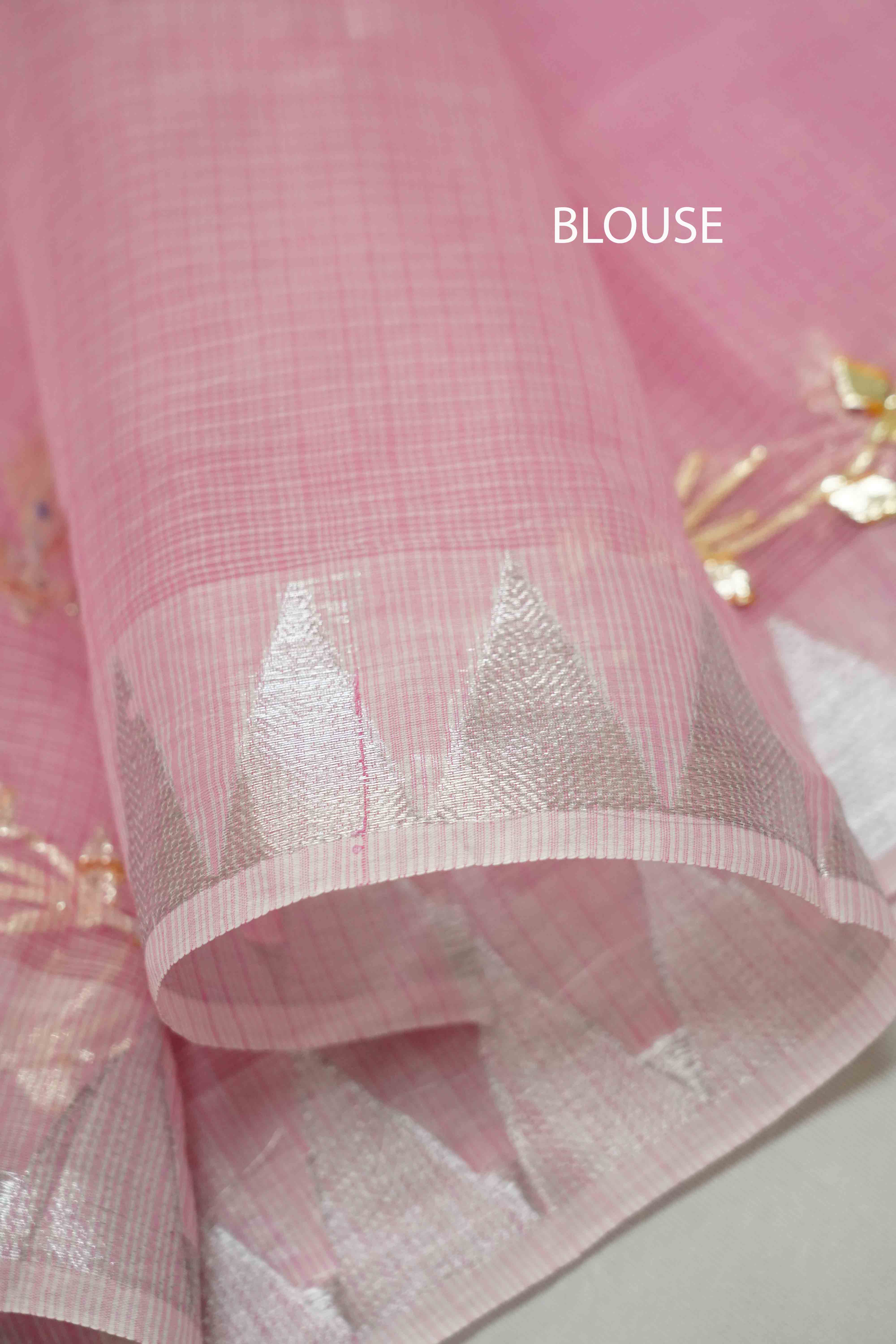 LILY PINK KOTA COTTON SAREE - Queens Jewel Emporium