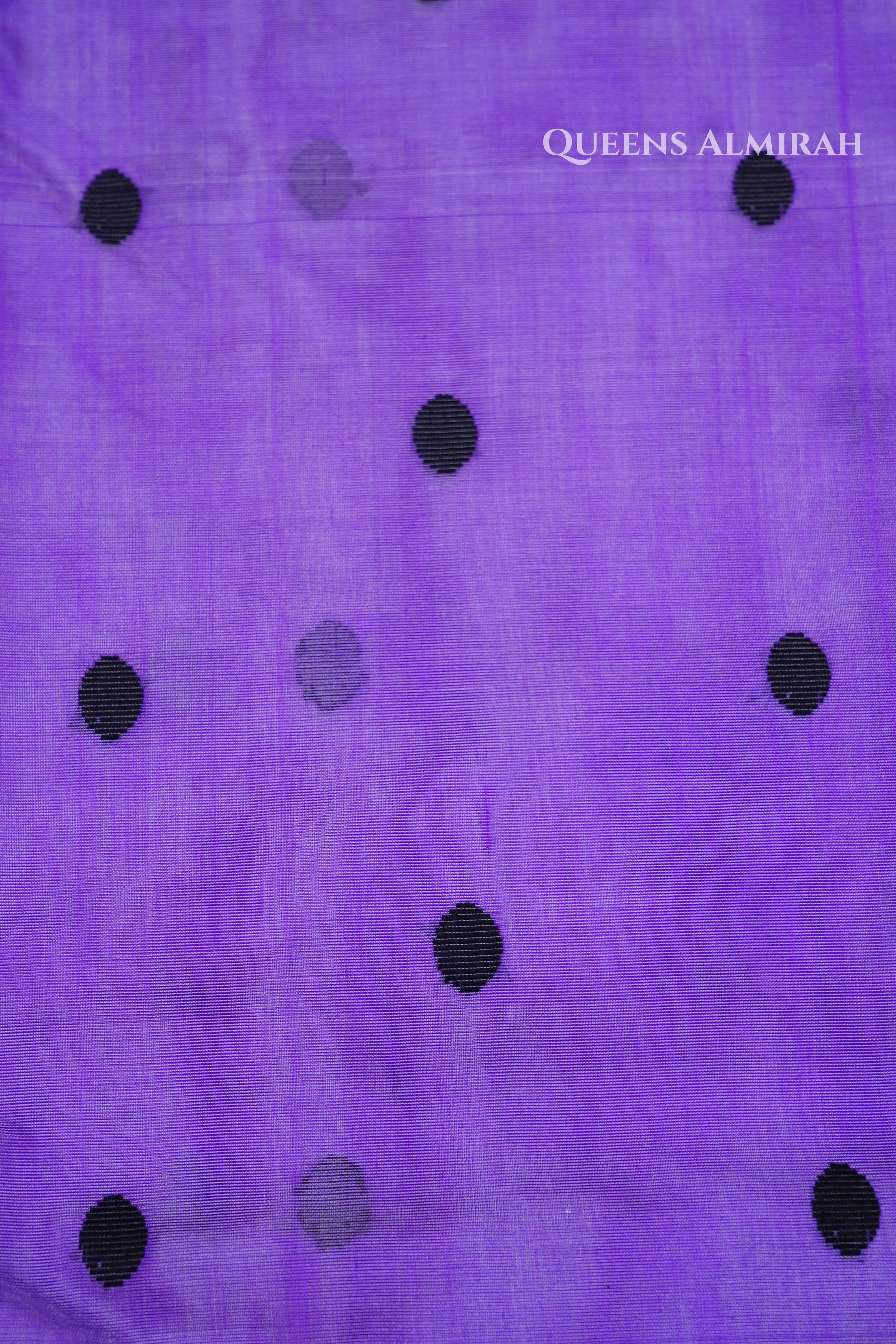 Lavender Indigo Chanderi Katan Silk Handloom Saree QUEENS ALMIRAH