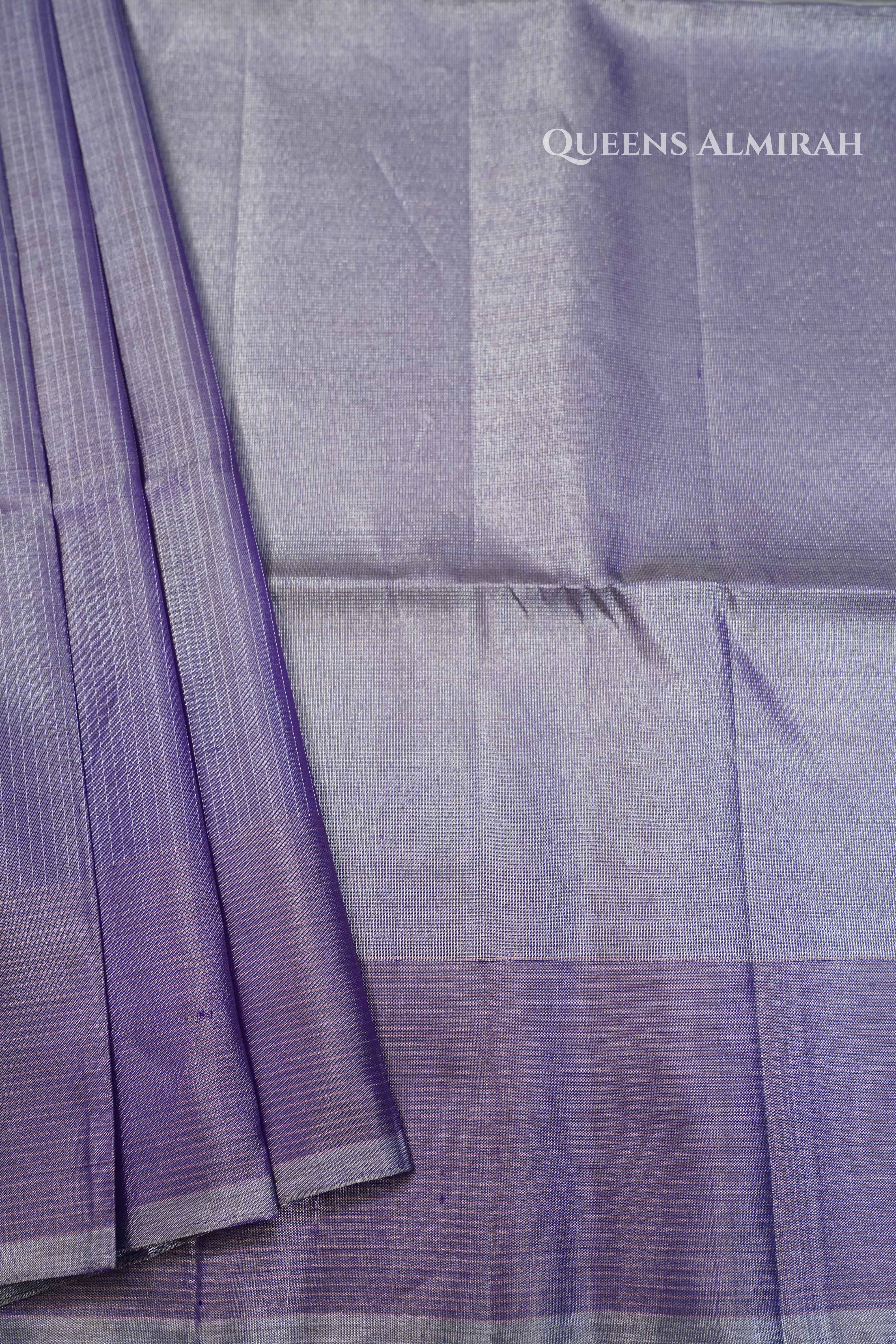 Lavender Purple Pure Soft Silk Saree QUEENS ALMIRAH