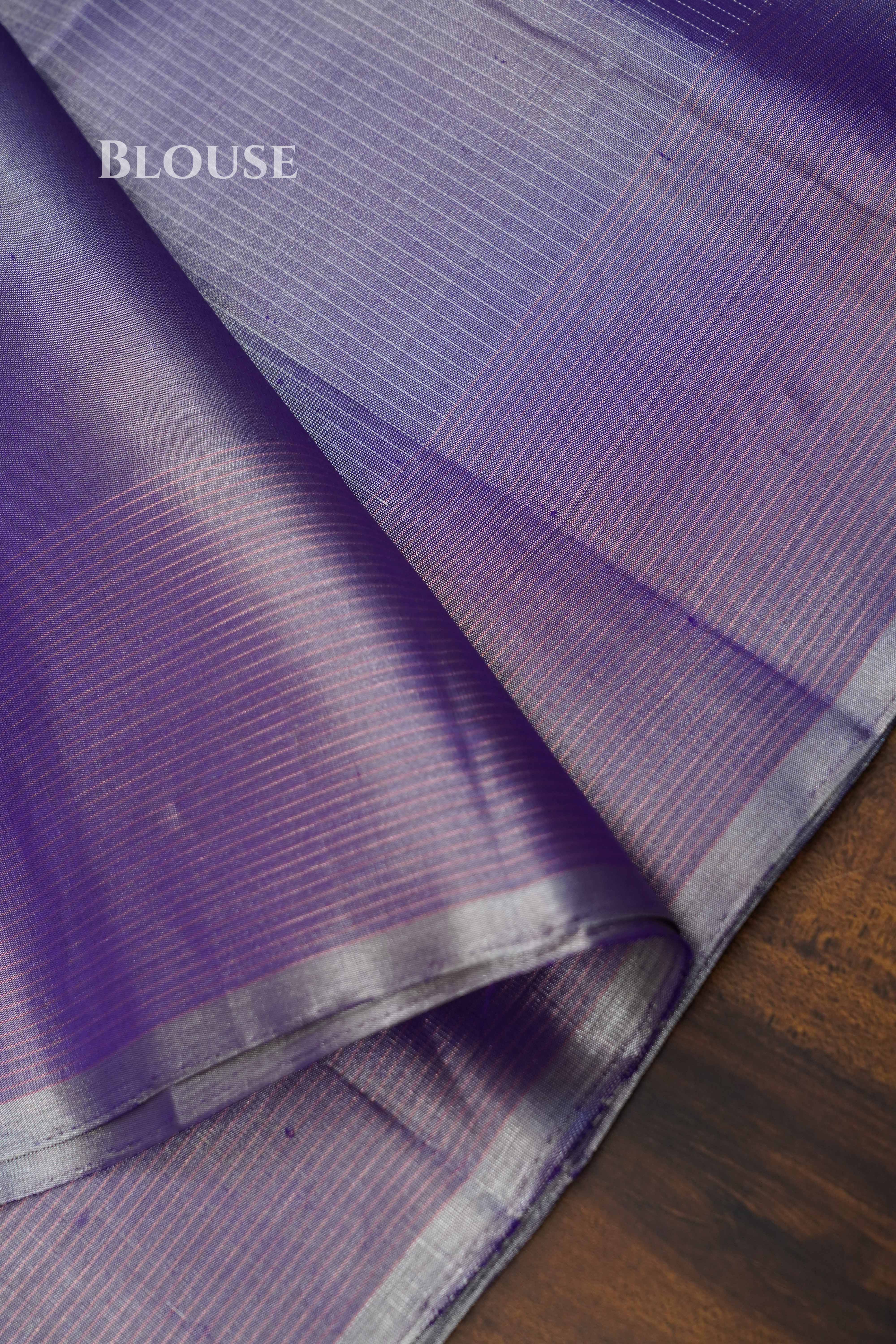 Lavender Purple Pure Soft Silk Saree QUEENS ALMIRAH