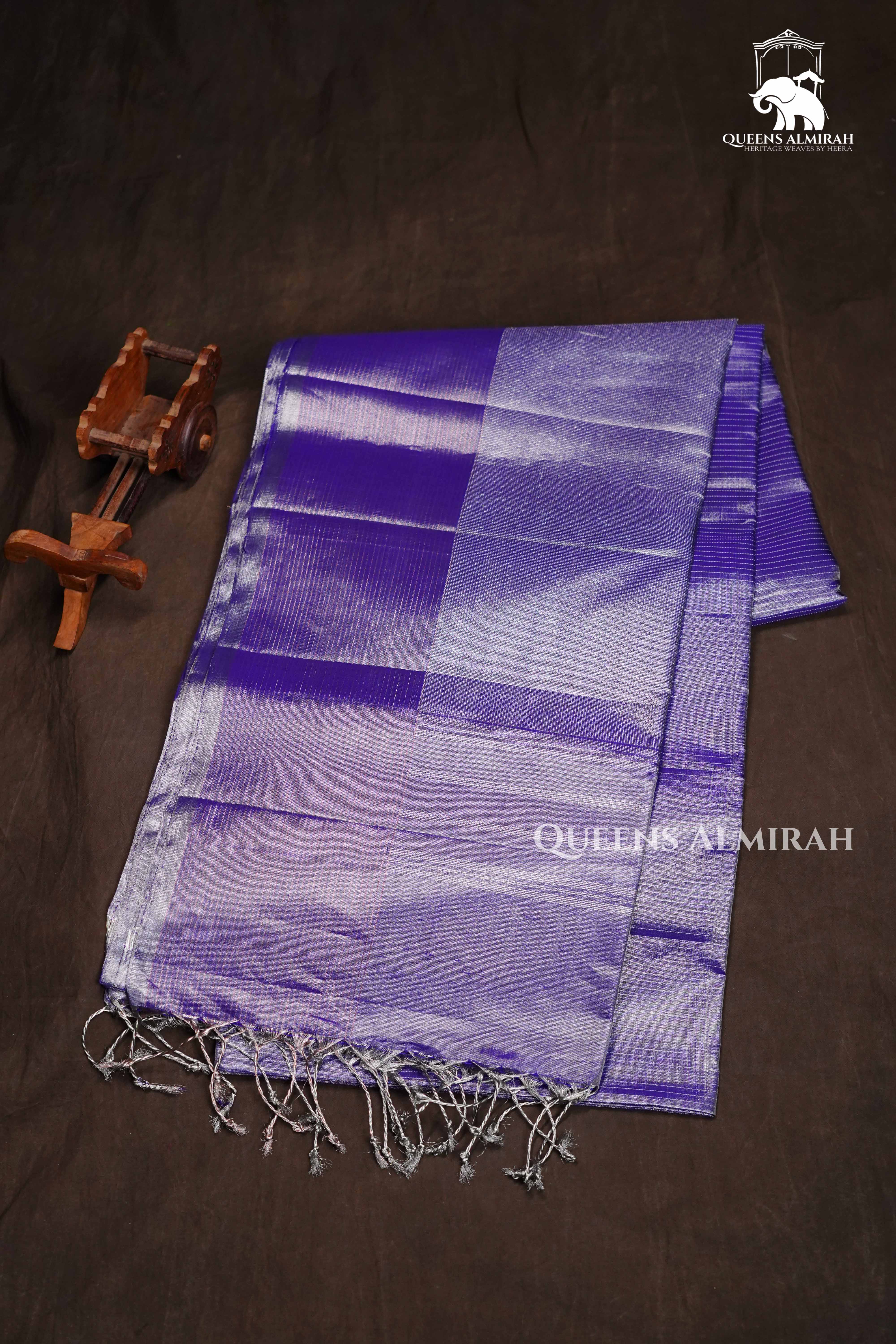 Lavender Purple Pure Soft Silk Saree QUEENS ALMIRAH