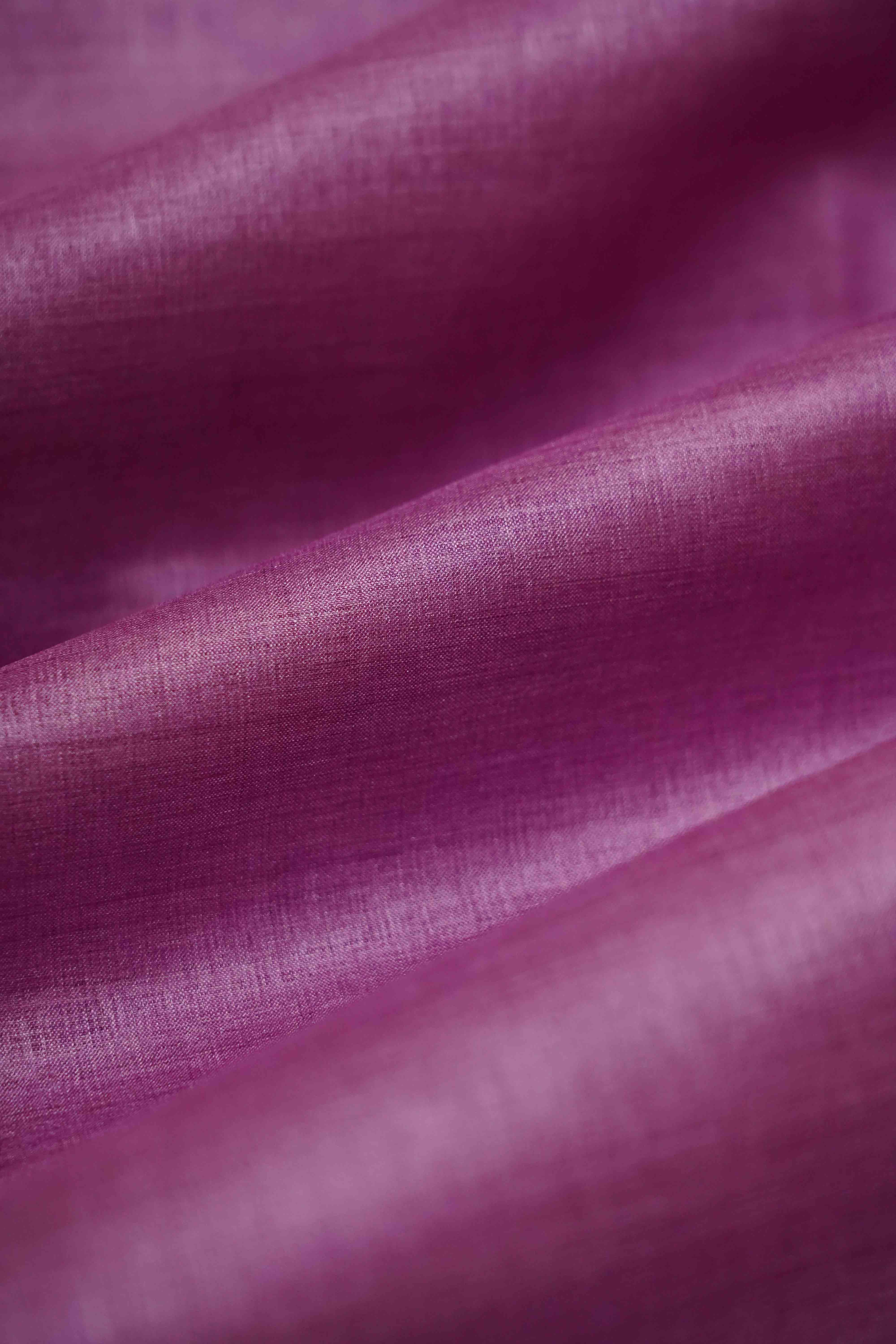 LIGHT PLUM WITH SEA BLUE PURE TUSSAR SILK SAREE - Queens Jewel Emporium