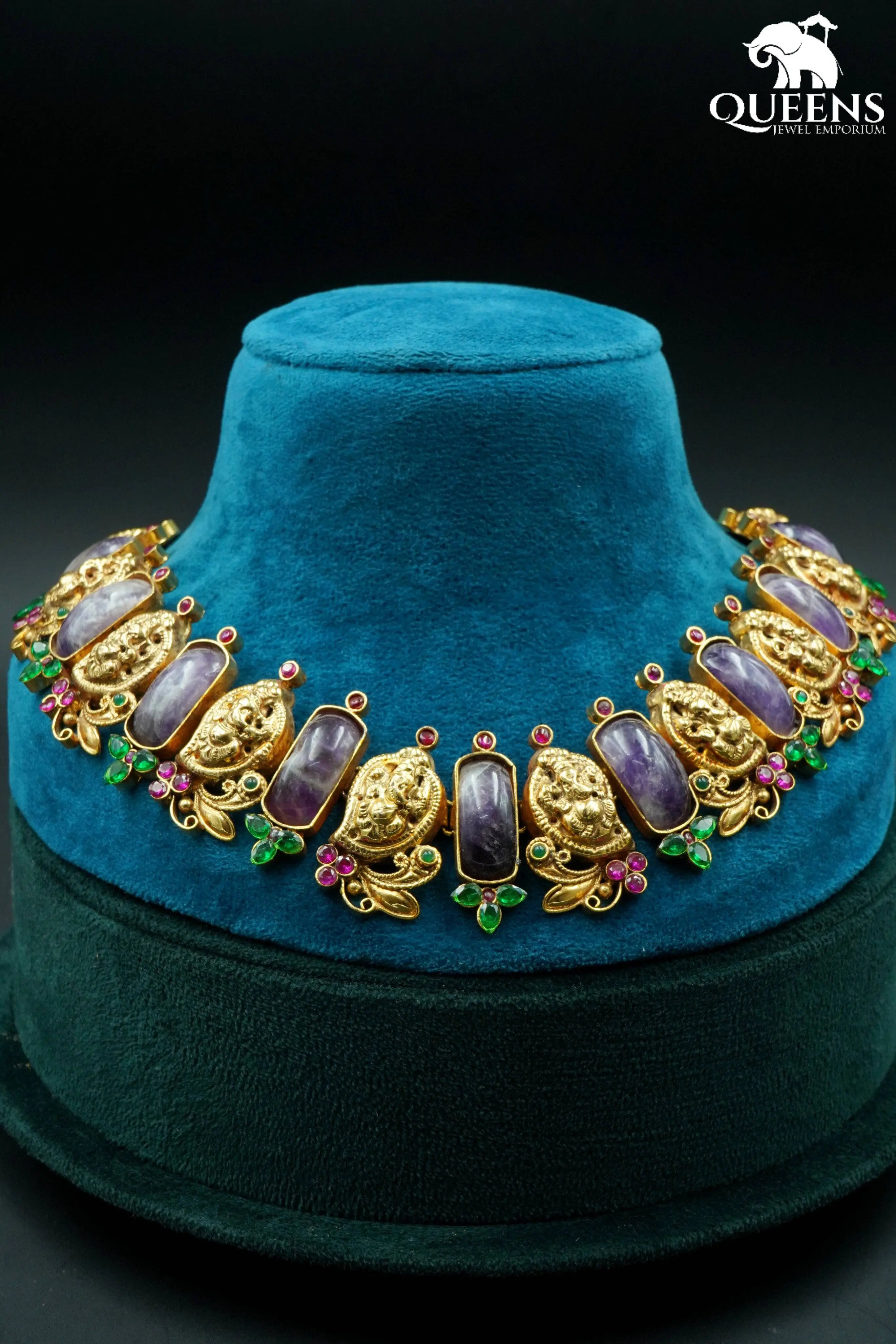 MADHURAM KEMP NECKLACE - Queens Jewel Emporium