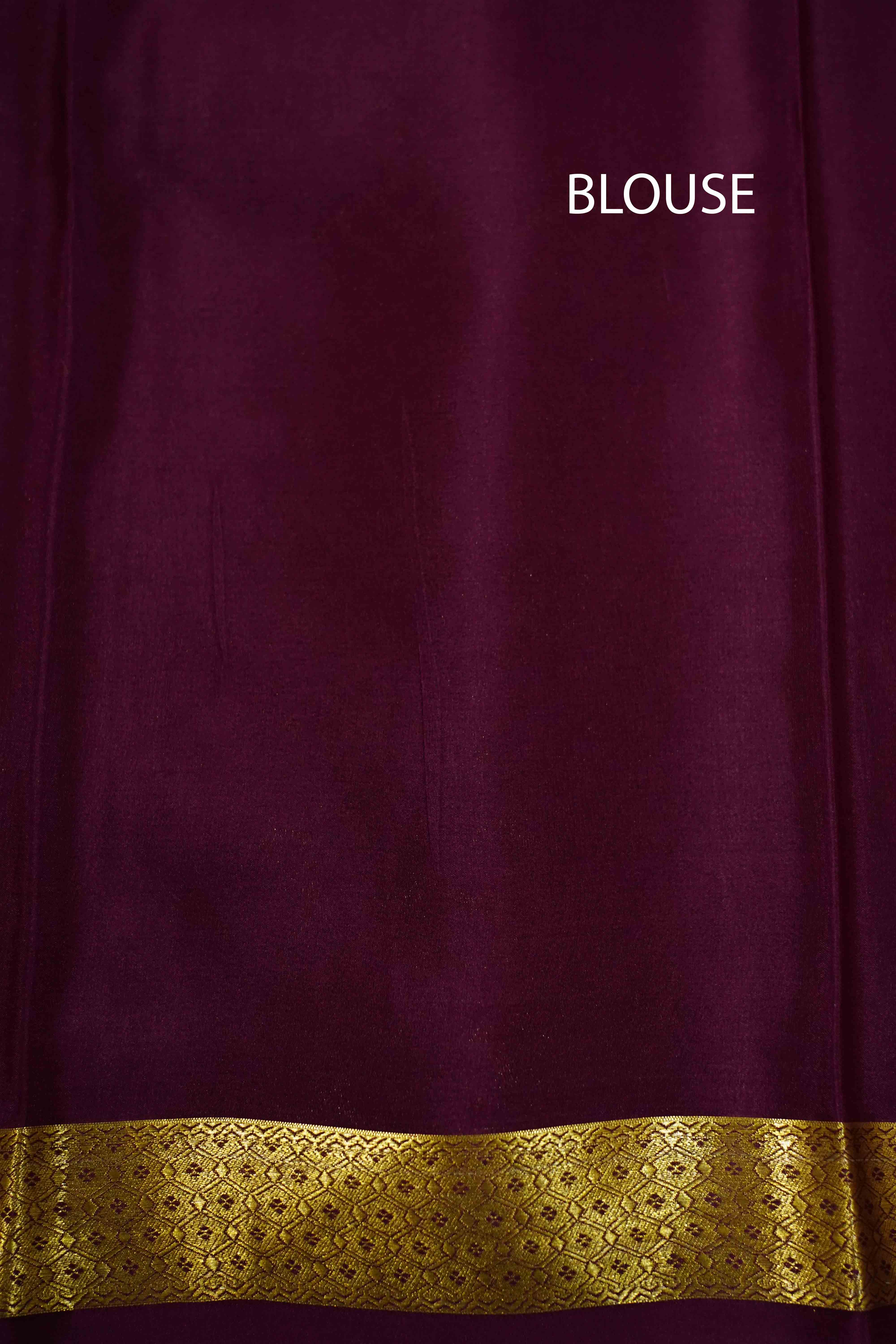 MAGENTA MYSORE SILK SAREE - Queens Jewel Emporium