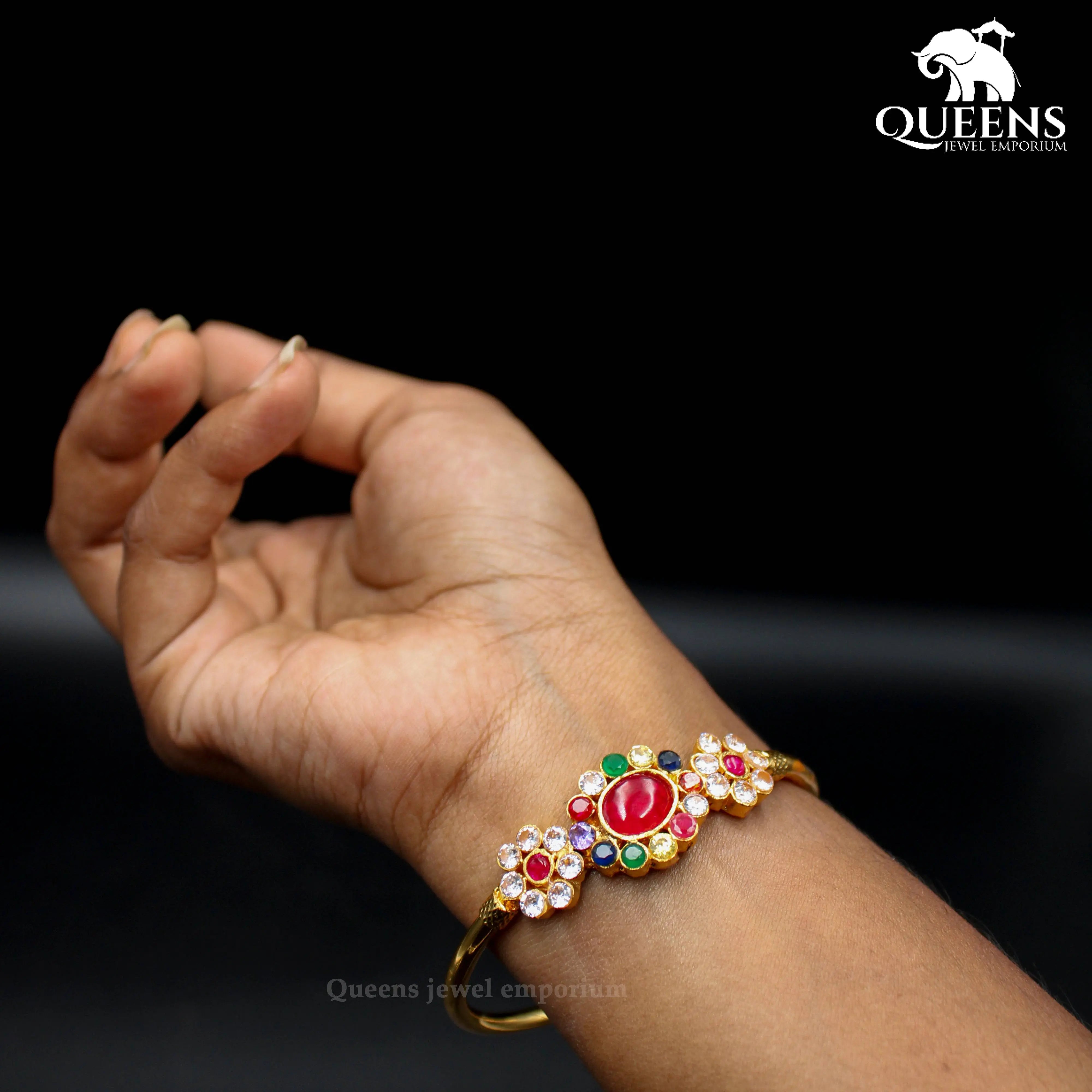 MANASI BANGLE - NAVARATNA - Queens Jewel Emporium