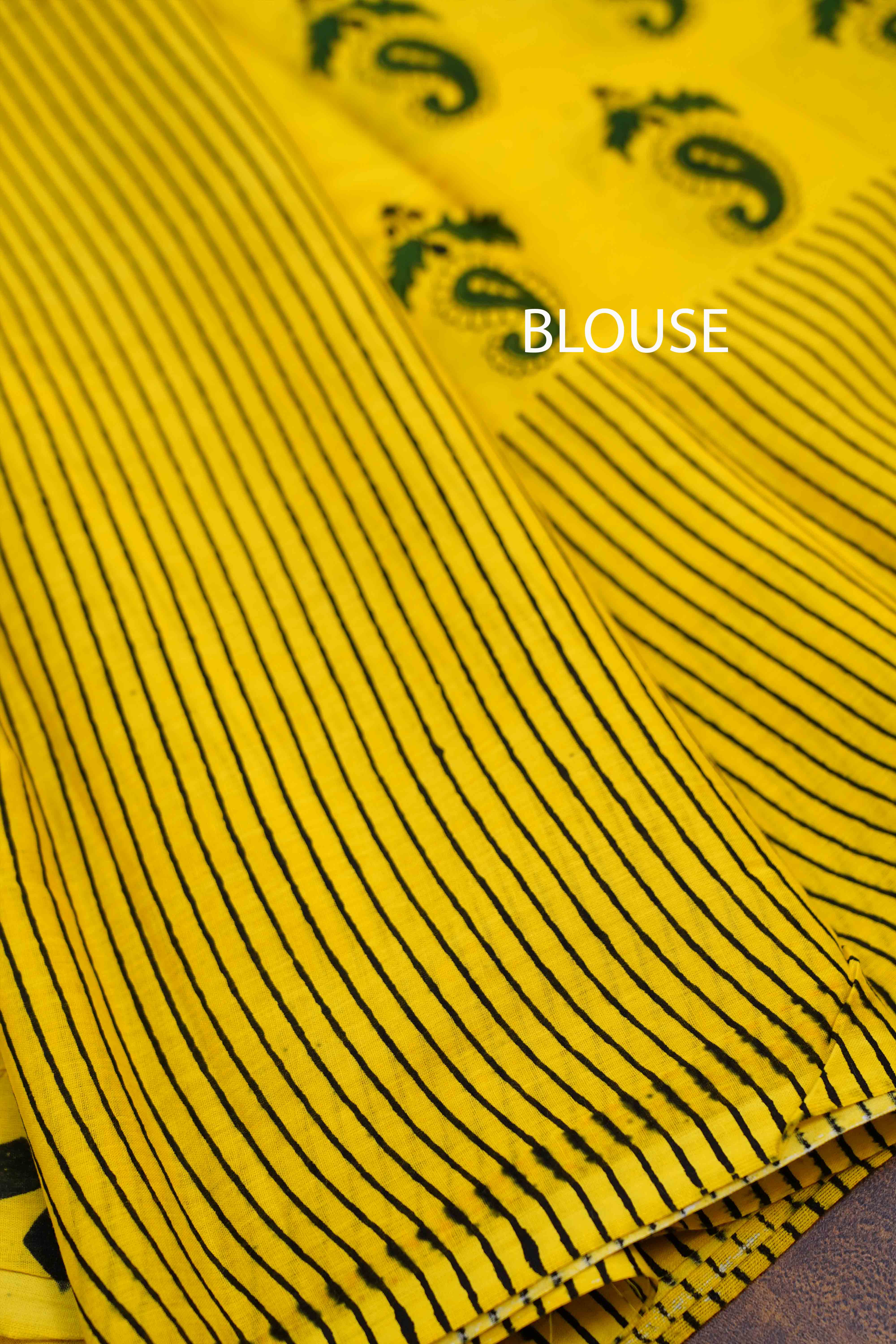 MANGO YELLOW MULMUL COTTON SAREE - Queens Jewel Emporium