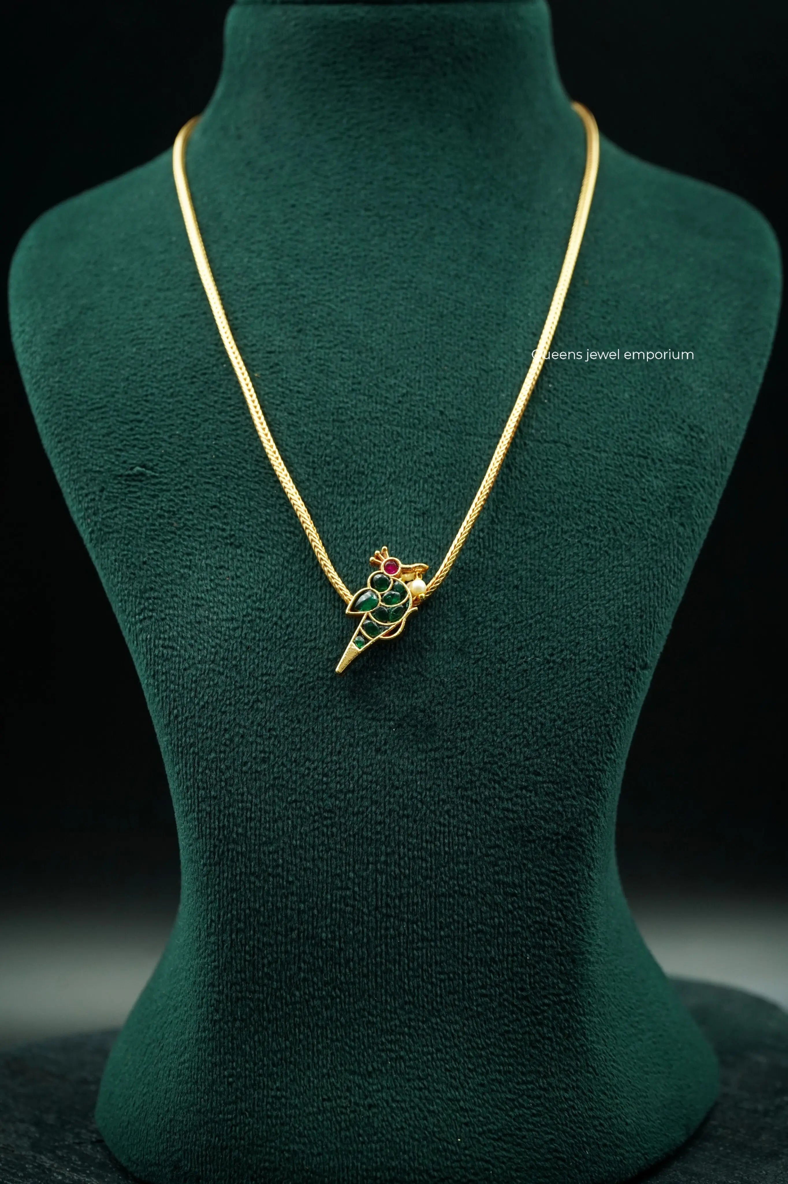 MATHU NECKLACE SET -GREEN - Queens Jewel Emporium