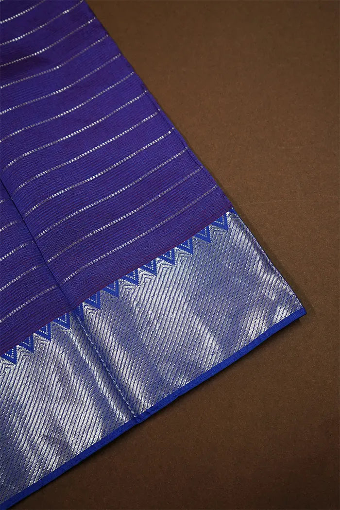 MEDIUM PURPLE WITH PERSIAN RED MANGALGIRI SAREE - Queens Jewel Emporium